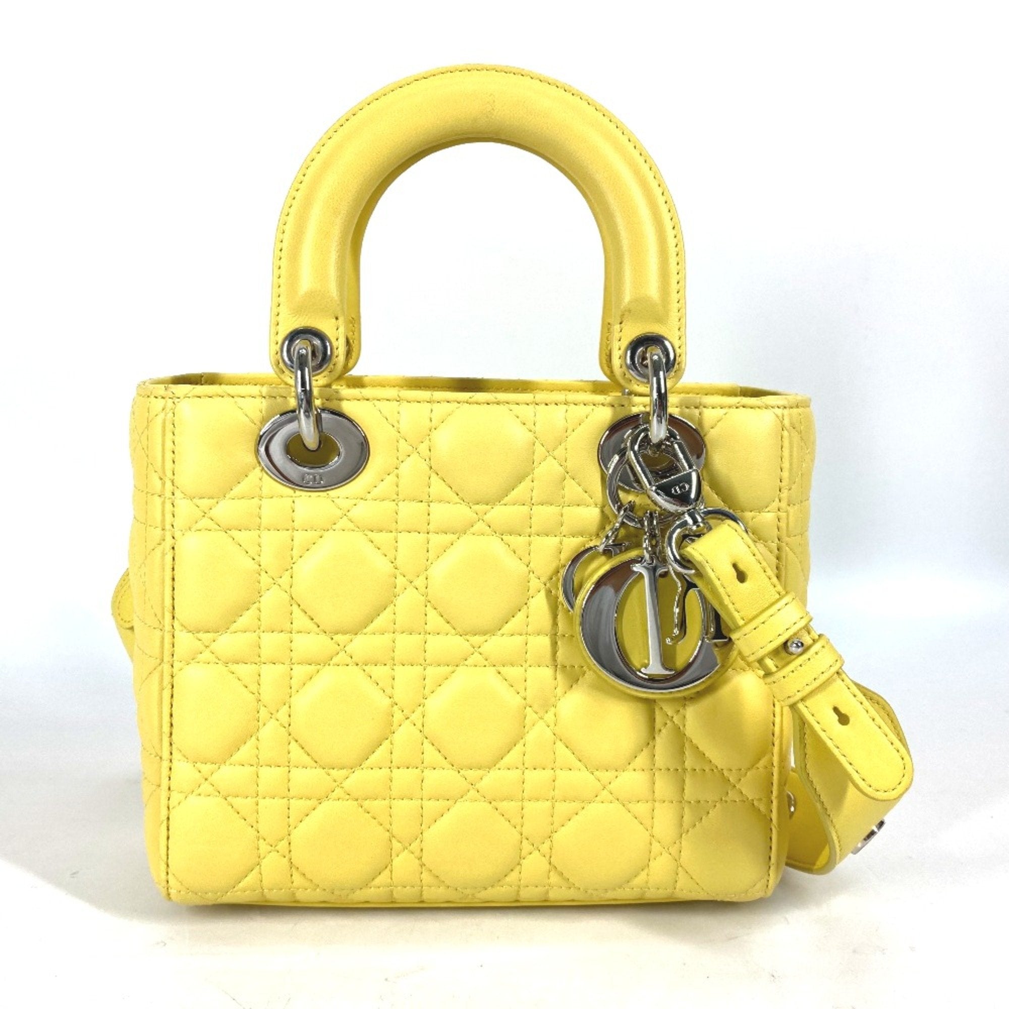 Christian Dior Yellow Leather Handbag ()
