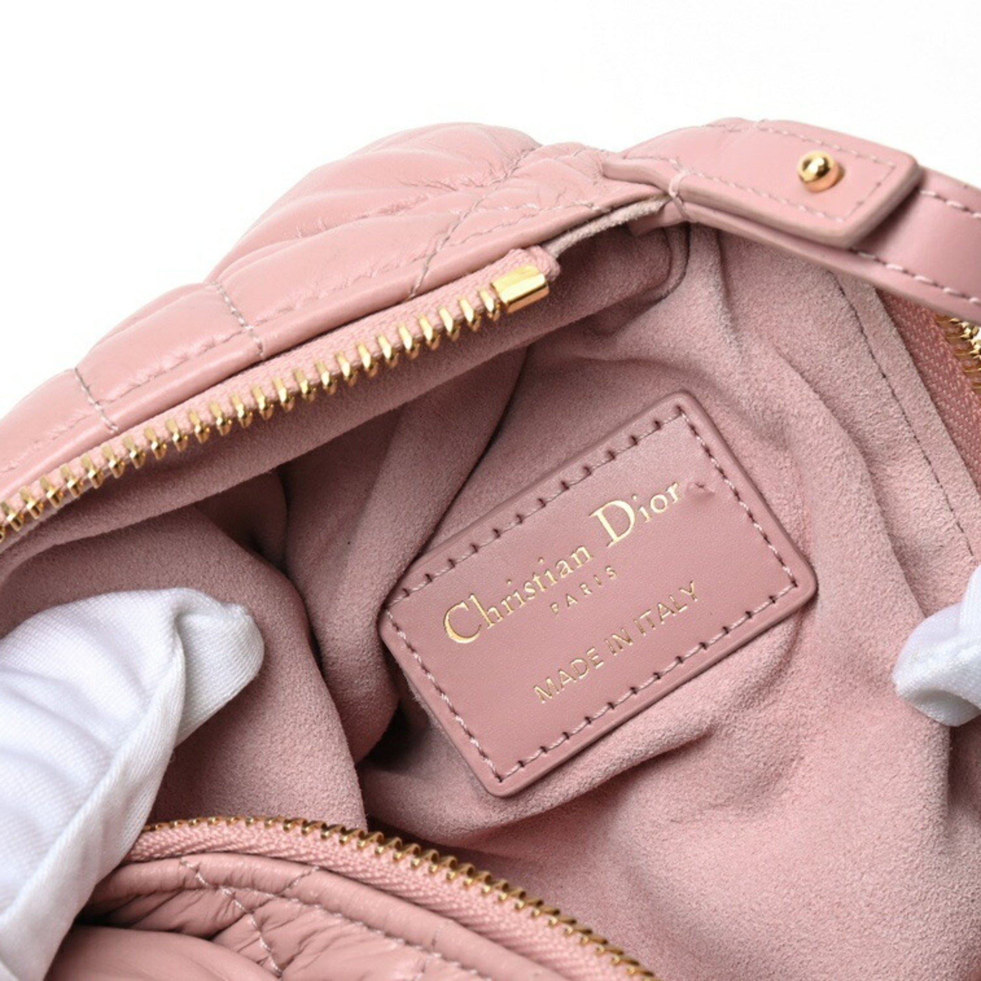 Christian Dior Pink Leather Shoulder Bag ()