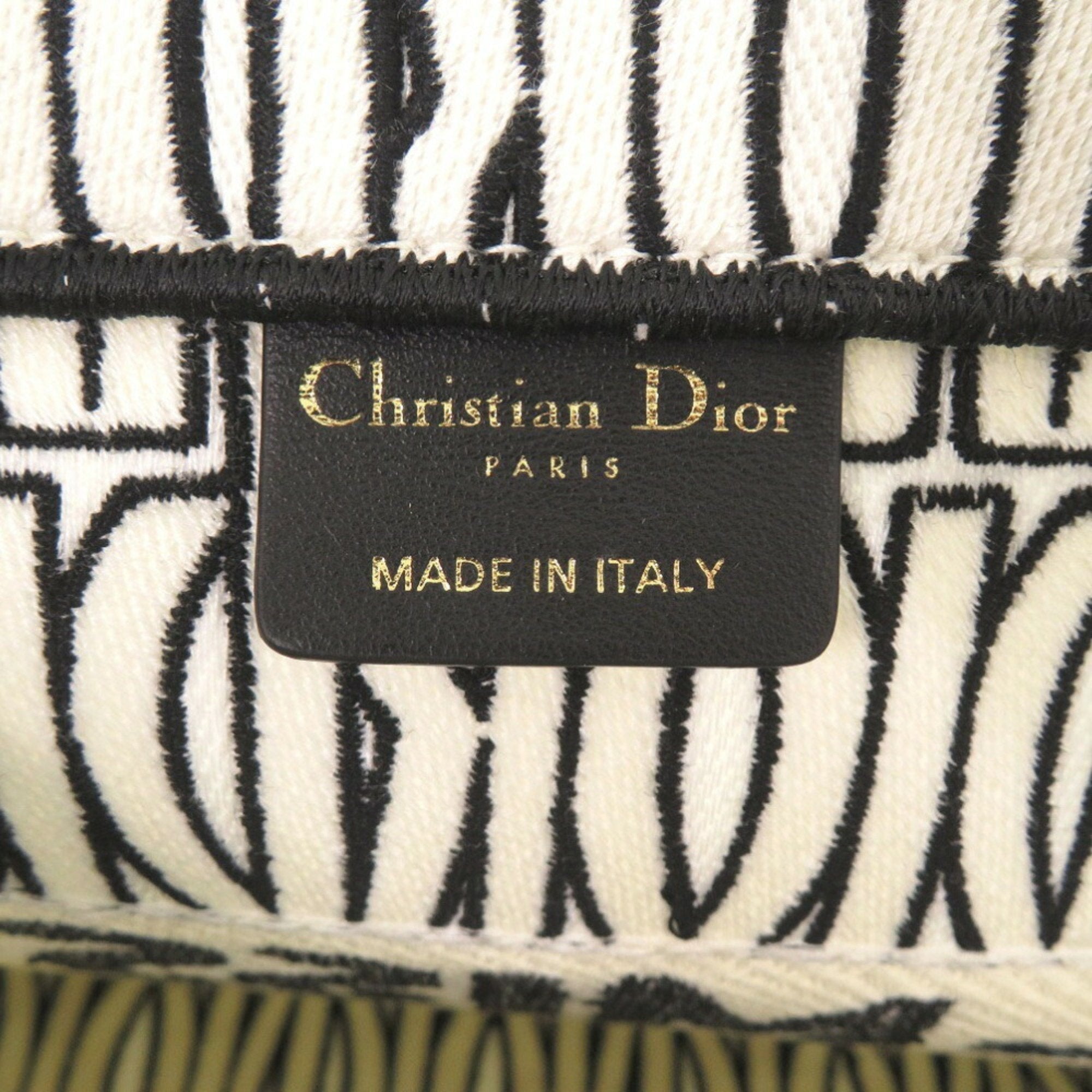 Christian Dior Black White Canvas Handbag ()