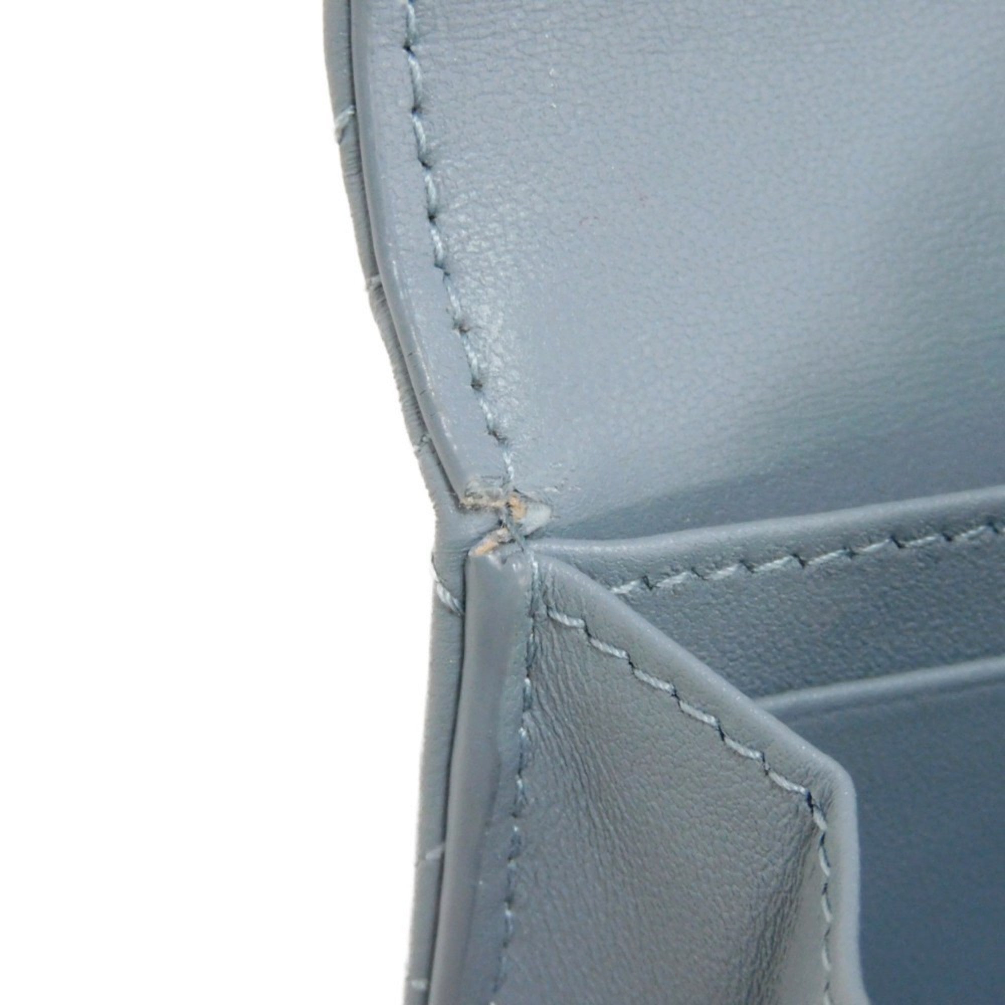 Christian Dior Gray Leather Wallet (Bi-Fold) ()