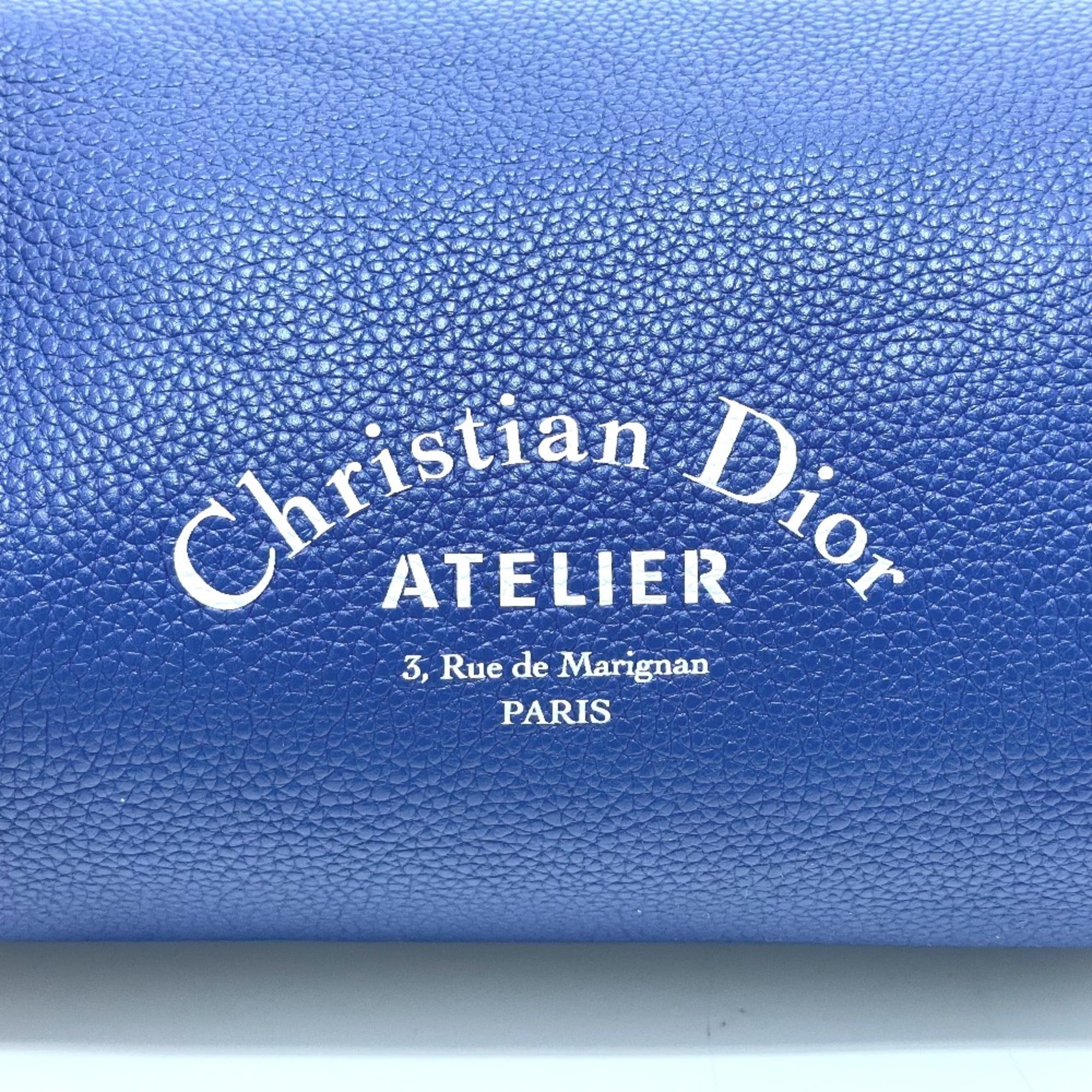 Christian Dior Blue Leather Shoulder Bag ()