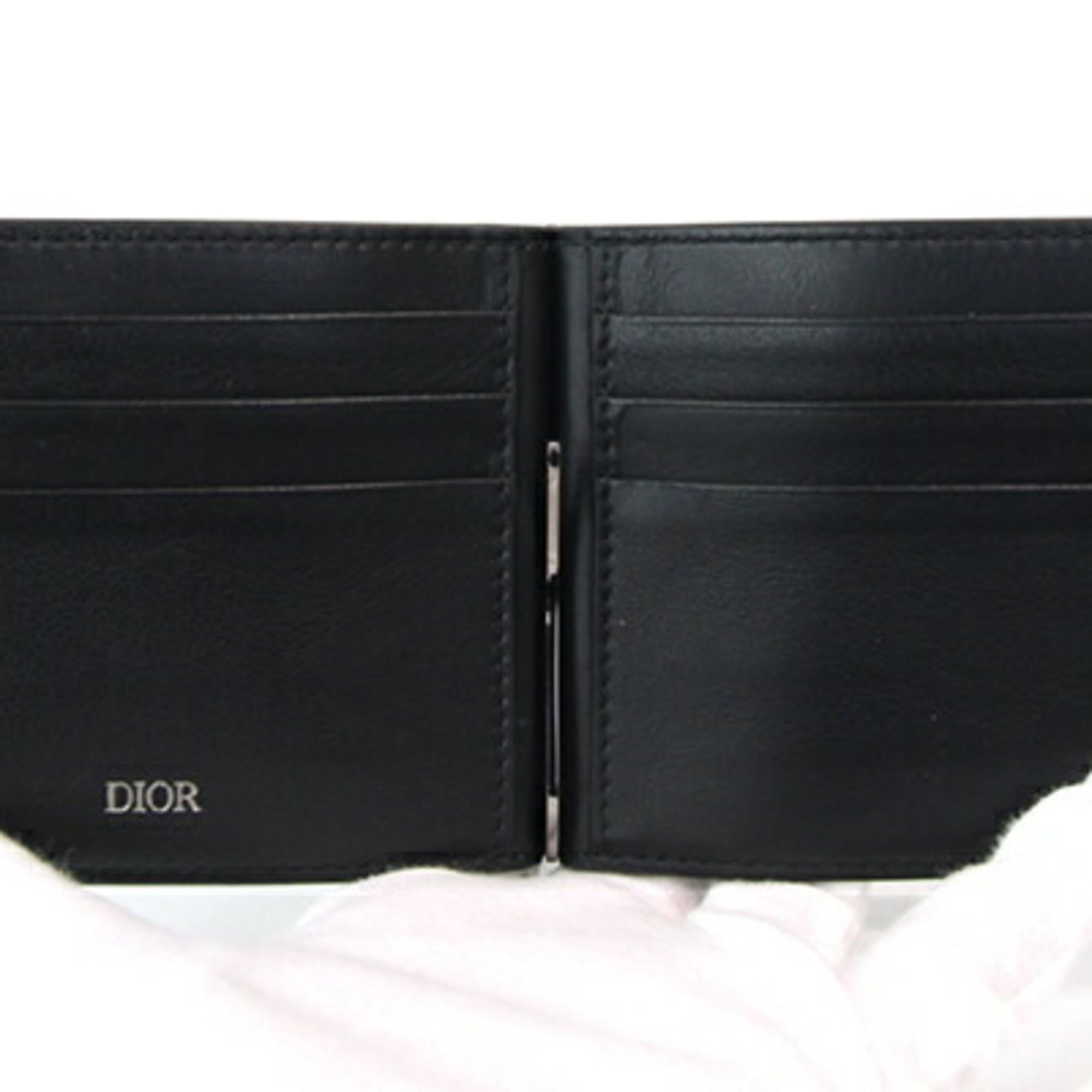 Christian Dior Black Leather Money Clip ()