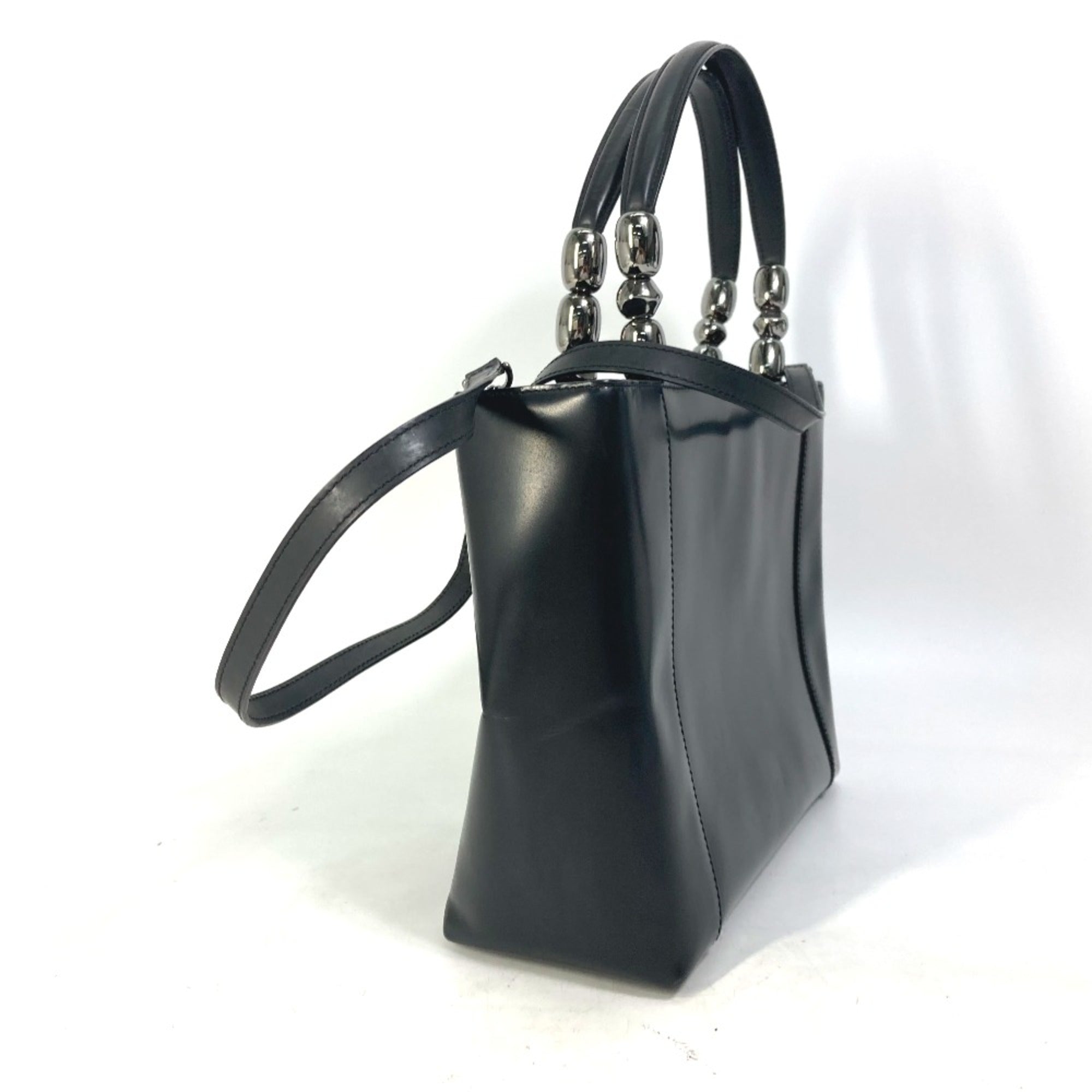 Christian Dior Black Leather Handbag ()