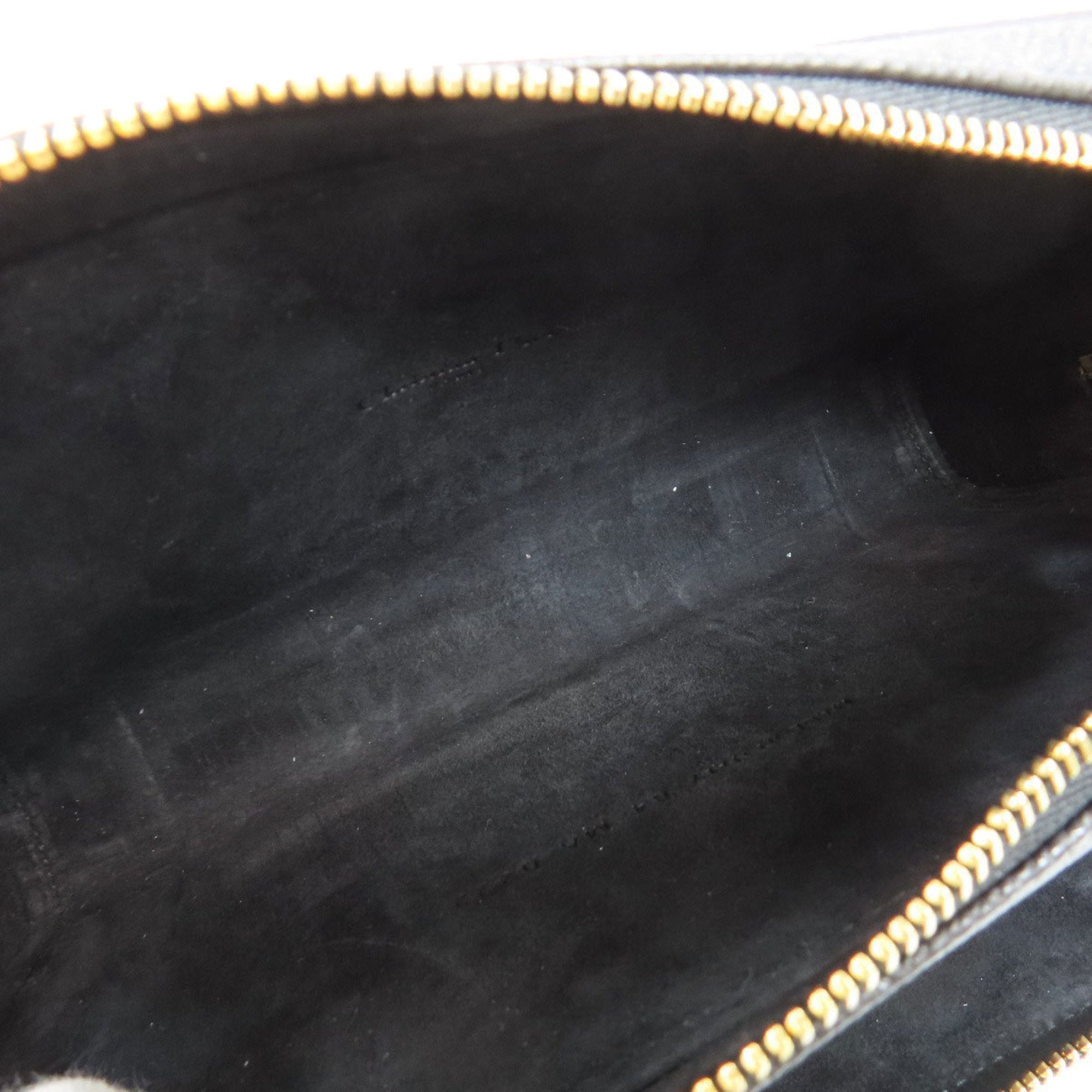 Christian Dior Black Leather Shoulder Bag ()