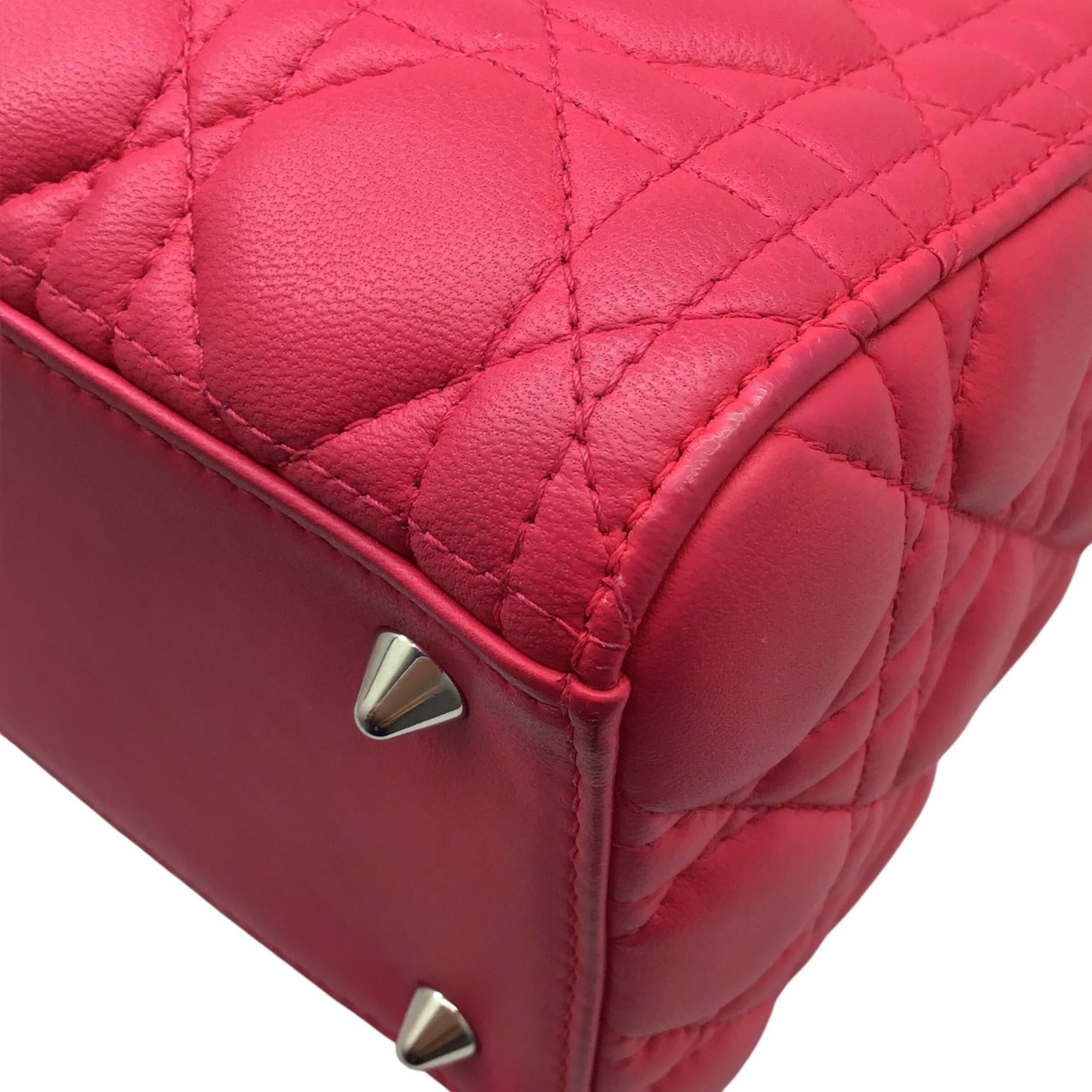 Christian Dior Pink Leather Handbag Shoulder Bag ()