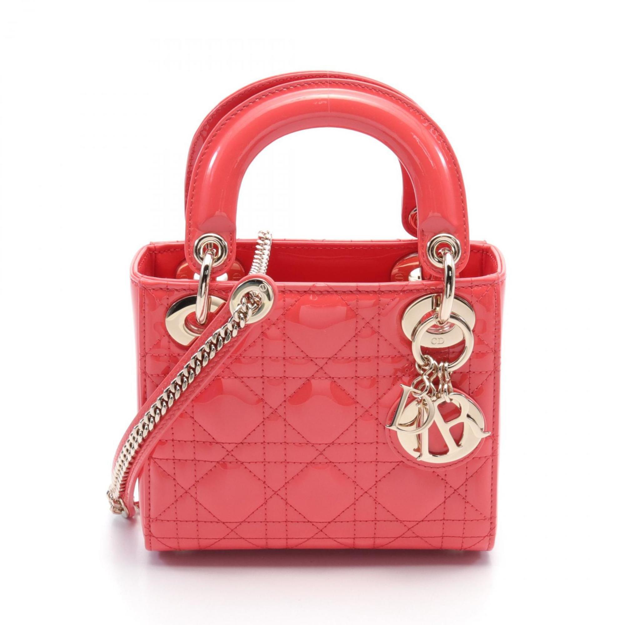 Christian Dior Red Color Patent Leather Handbag ()