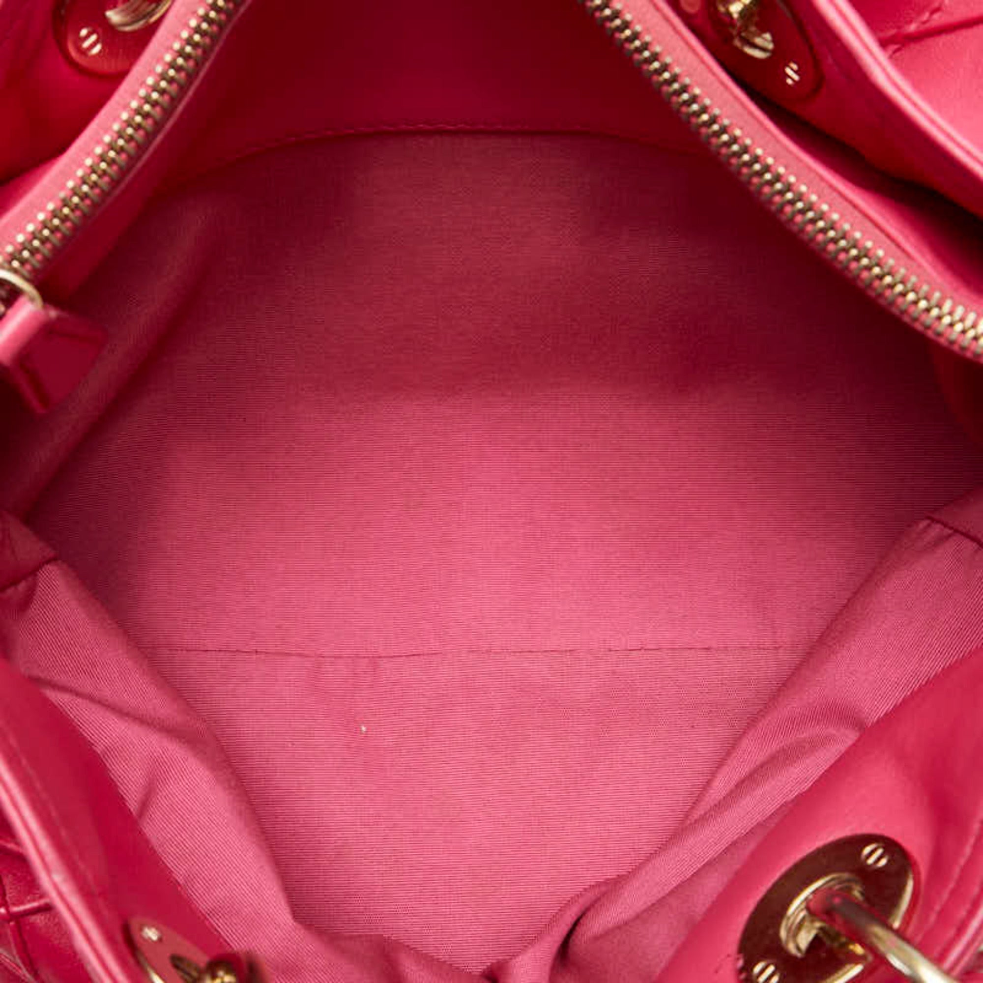 Christian Dior Pink Leather Handbag Shoulder Bag ()