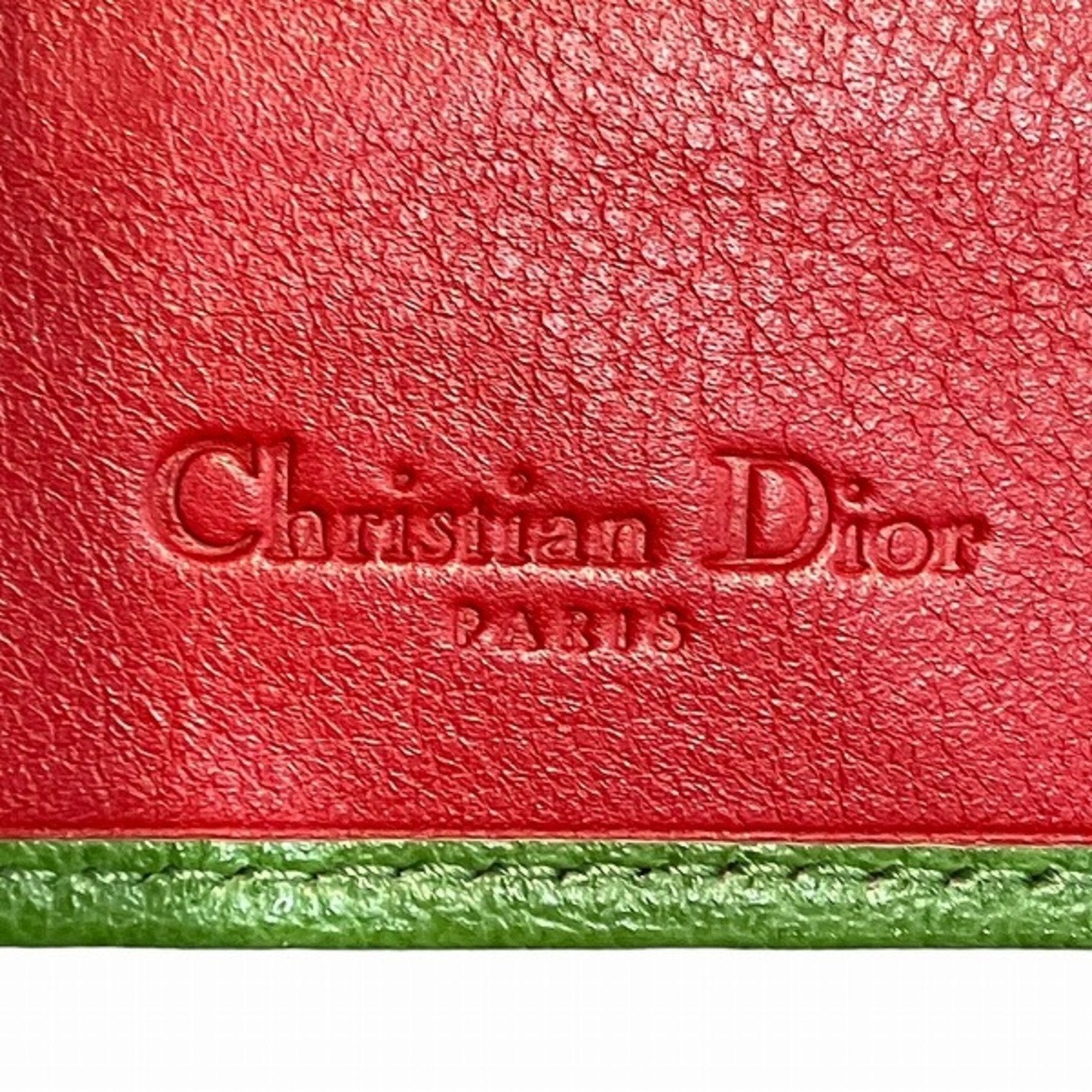 Christian Dior Green Pvc Leather Long Wallet (Bi-Fold) ()