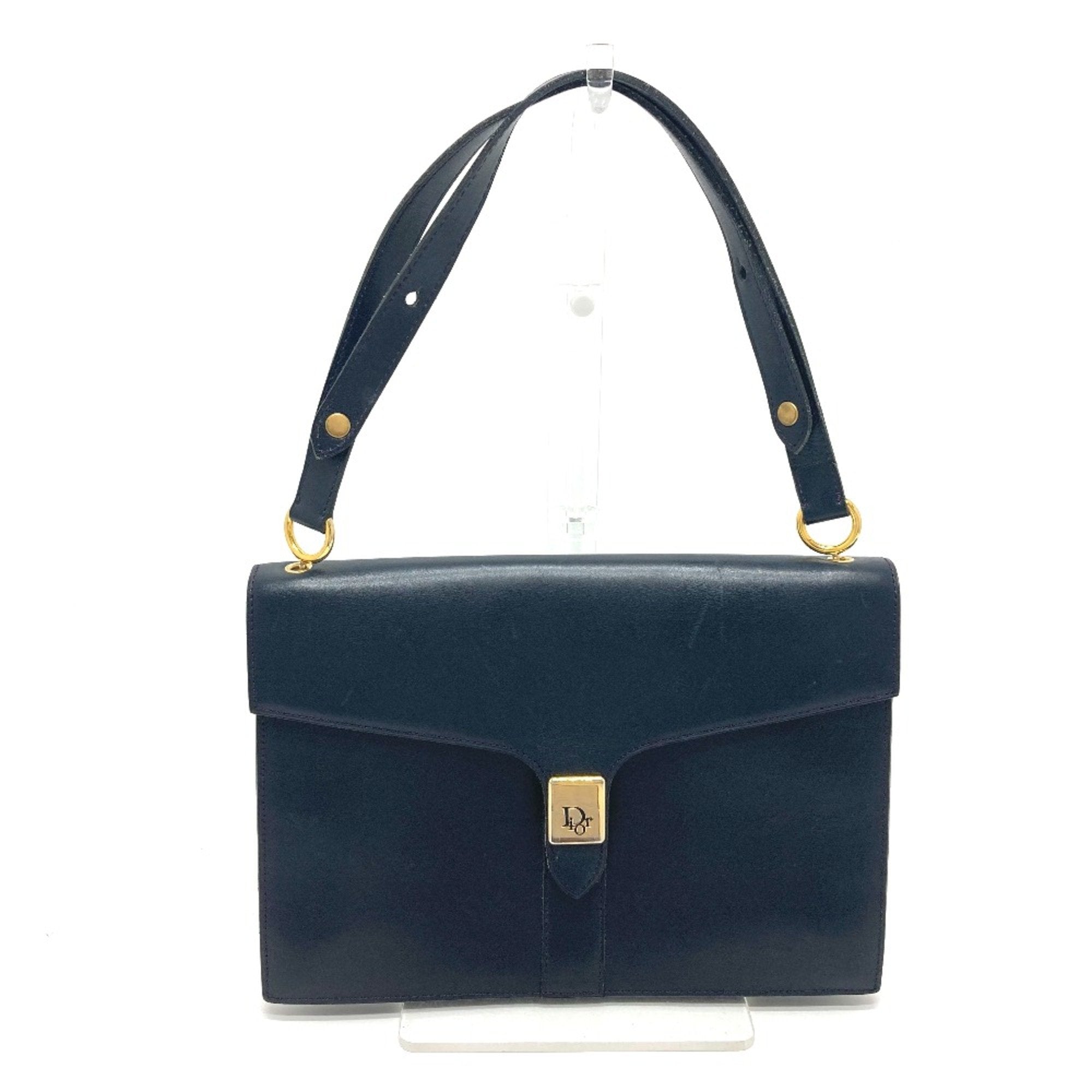 Christian Dior Navy Leather Shoulder Bag ()