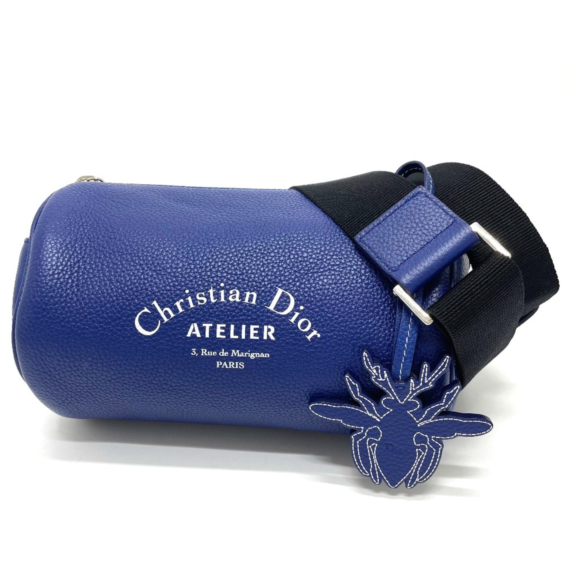 Christian Dior Blue Leather Shoulder Bag ()