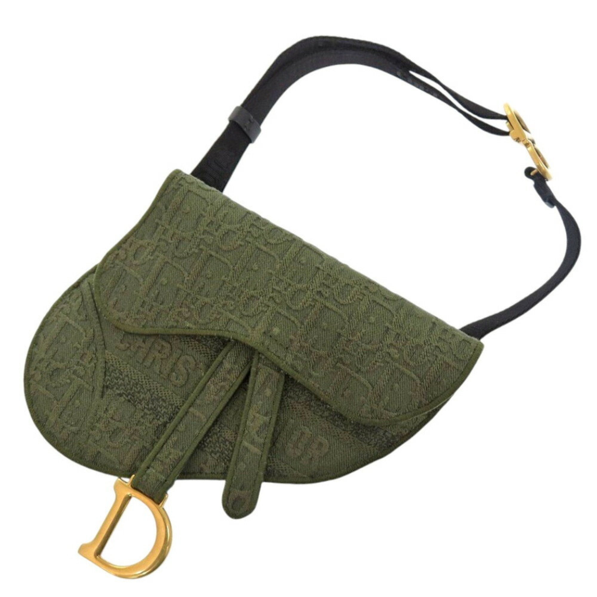 Christian Dior Khaki Canvas Fanny Pack Saddle Bag ()