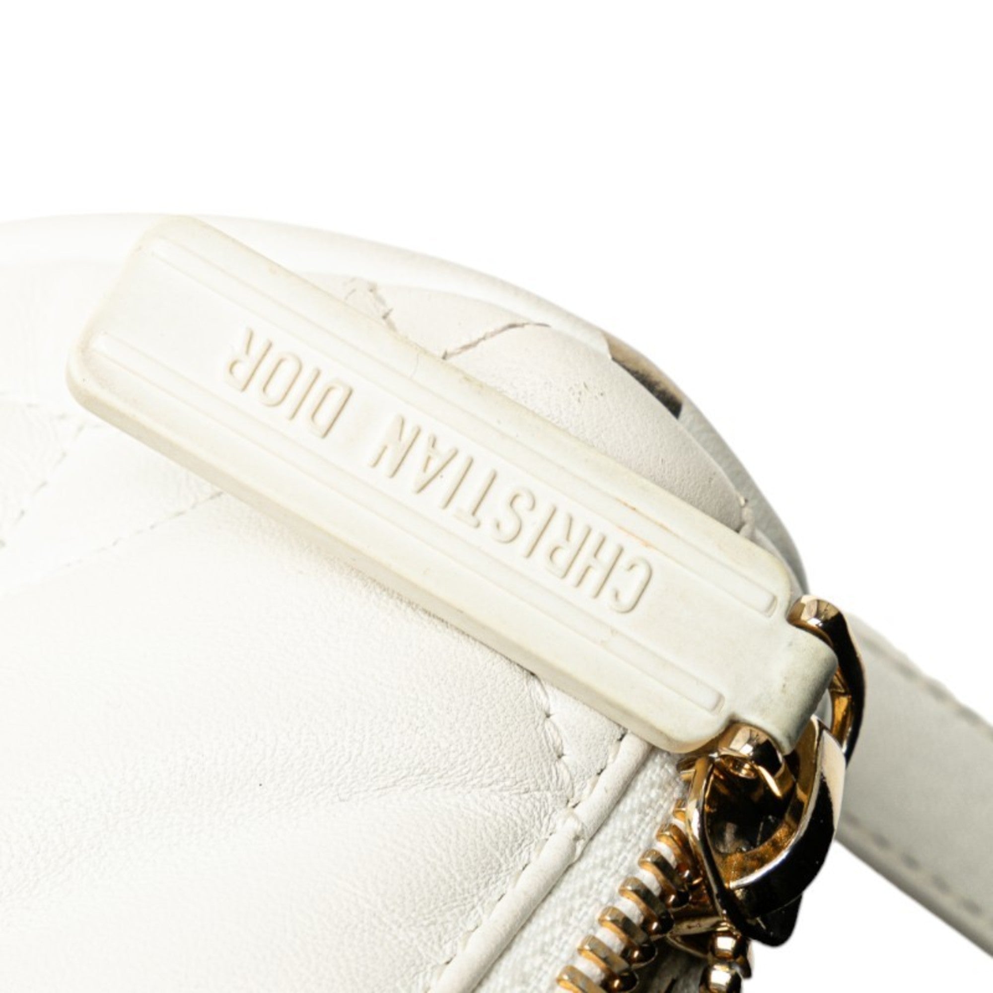 Christian Dior White Leather Shoulder Bag ()
