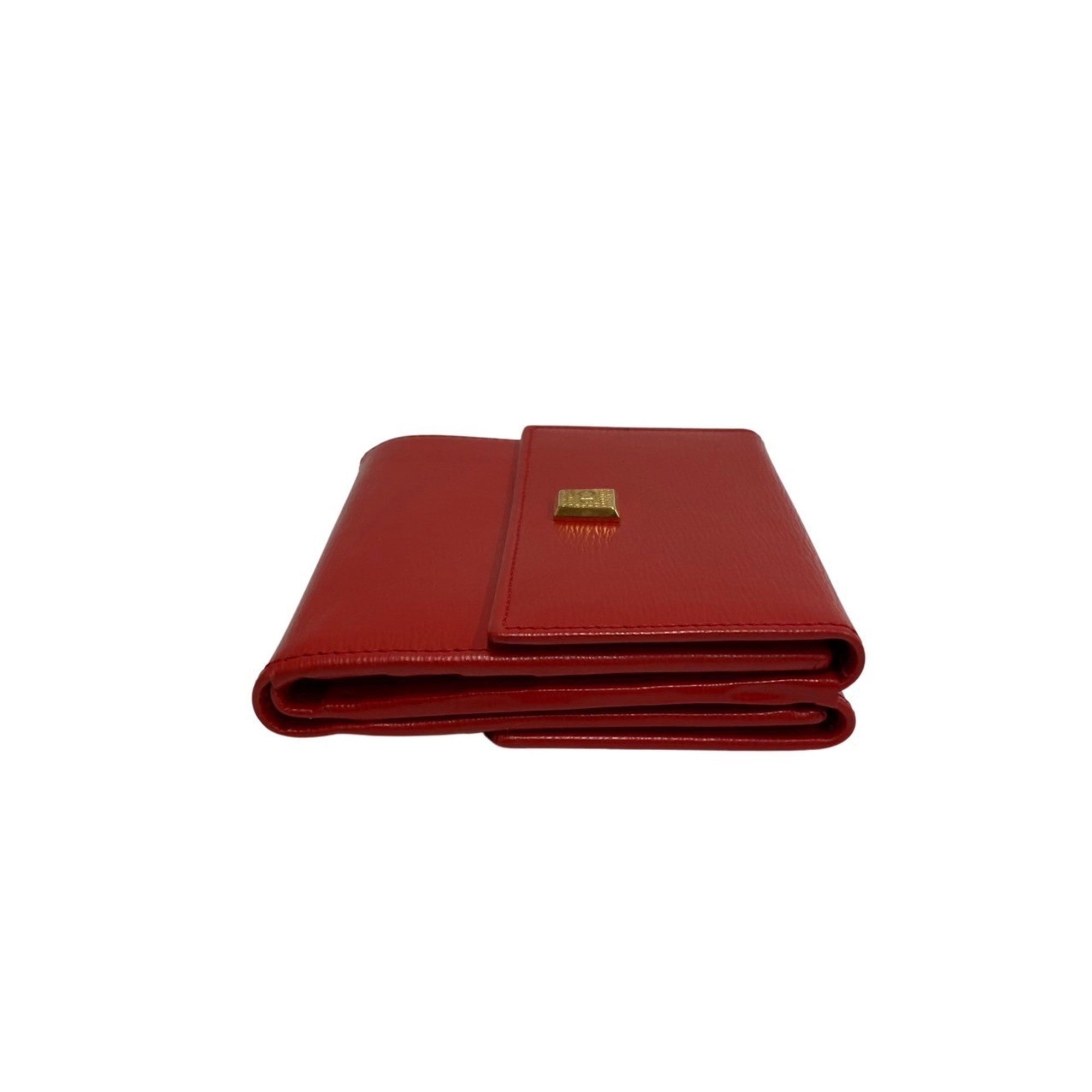 Christian Dior Red Color Leather Wallet (Tri-Fold) ()