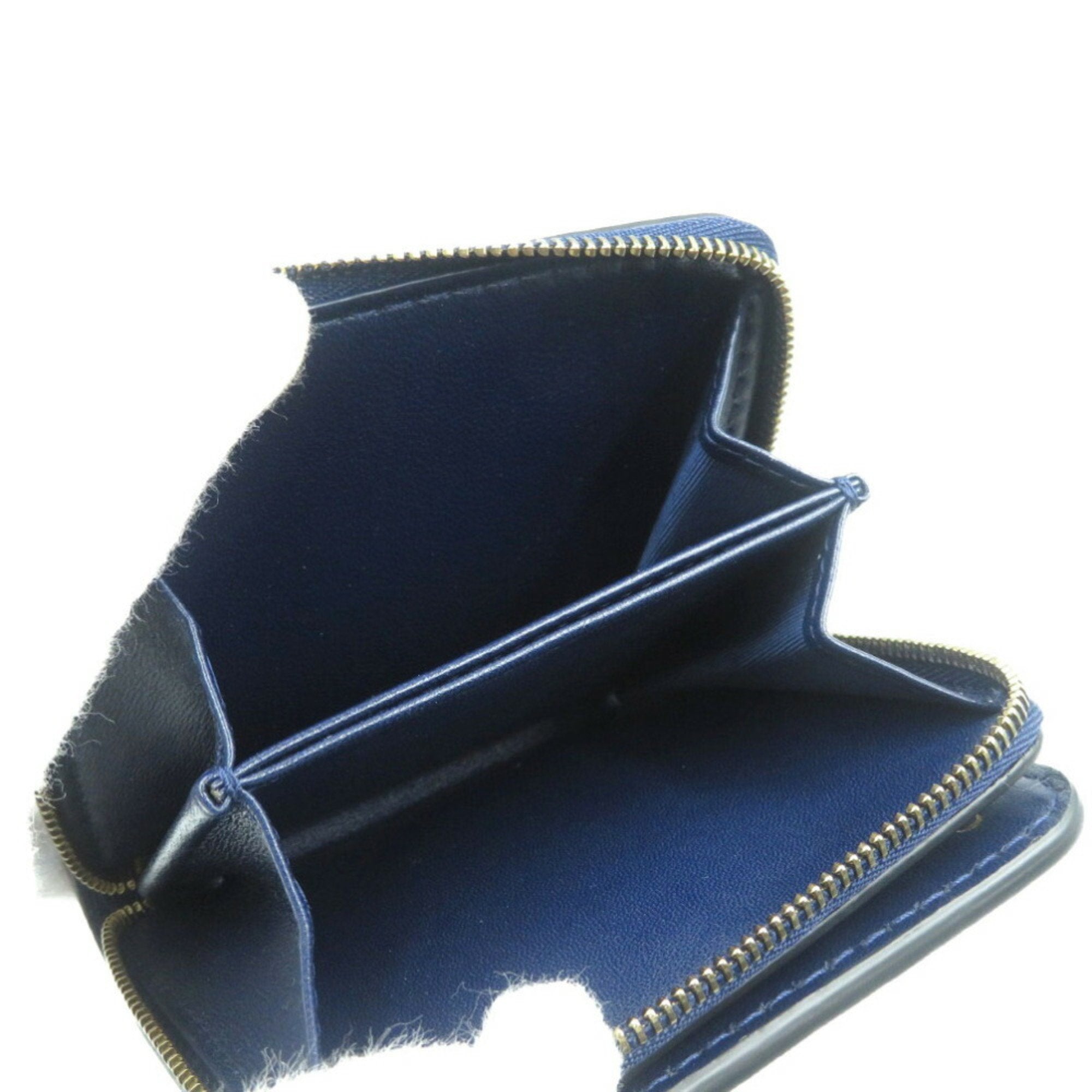 Christian Dior Navy Leather Wallet (Bi-Fold) ()