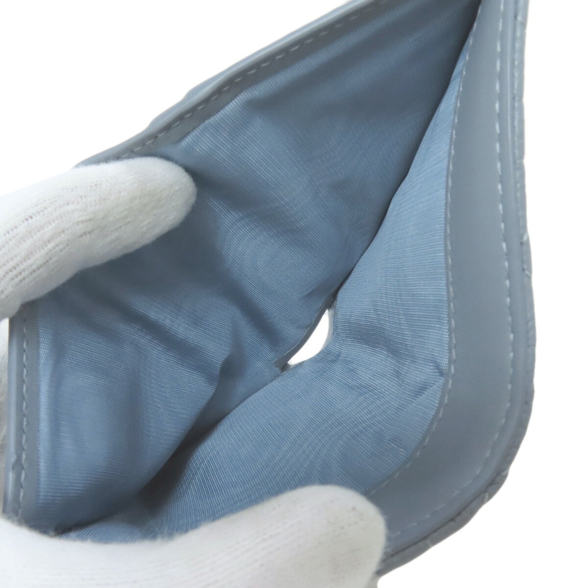 Christian Dior Light Blue Leather Wallet (Bi-Fold) ()