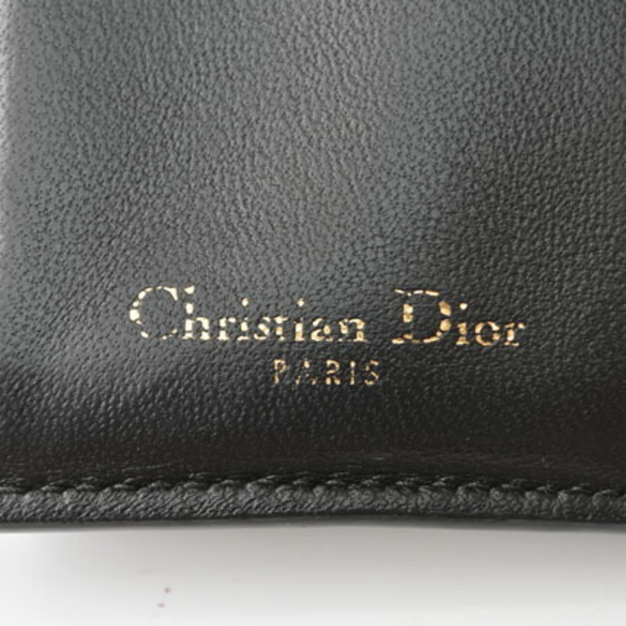 Christian Dior Navy Leather Wallet (Tri-Fold) ()