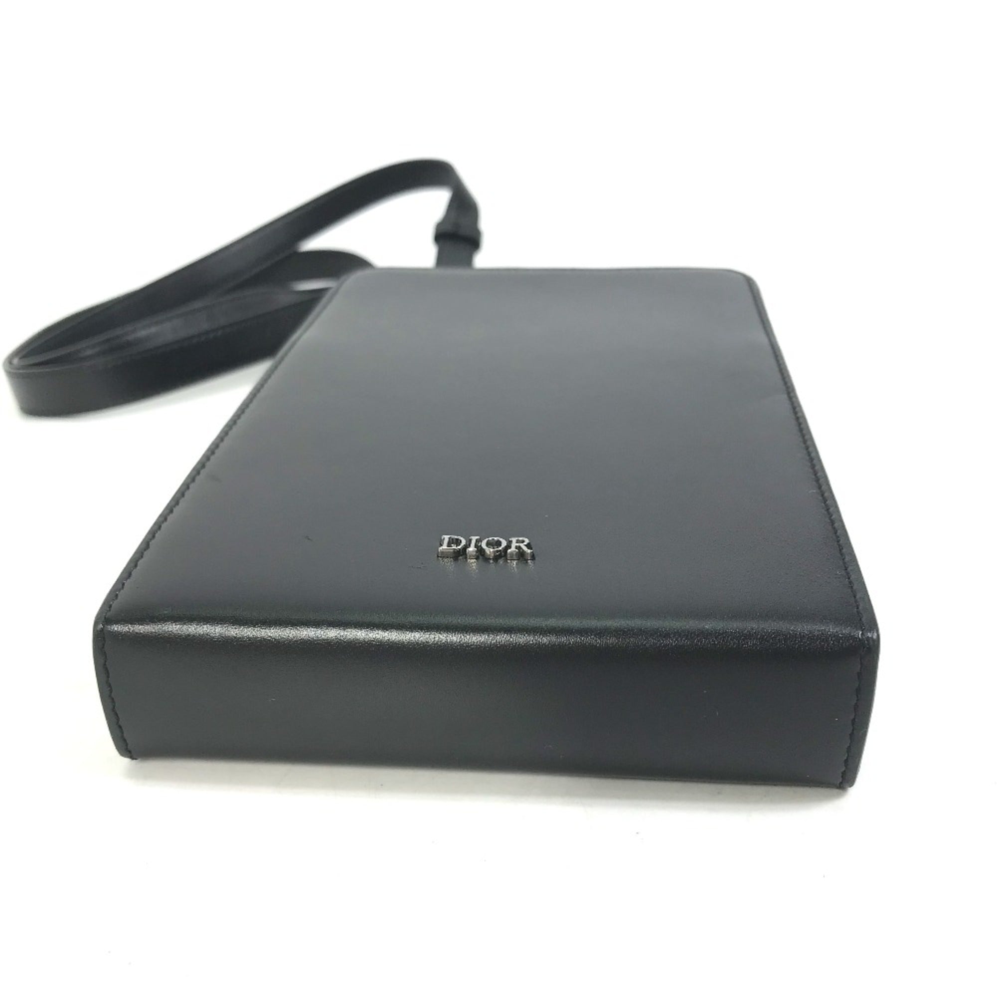 Christian Dior Black Leather Shoulder Bag ()
