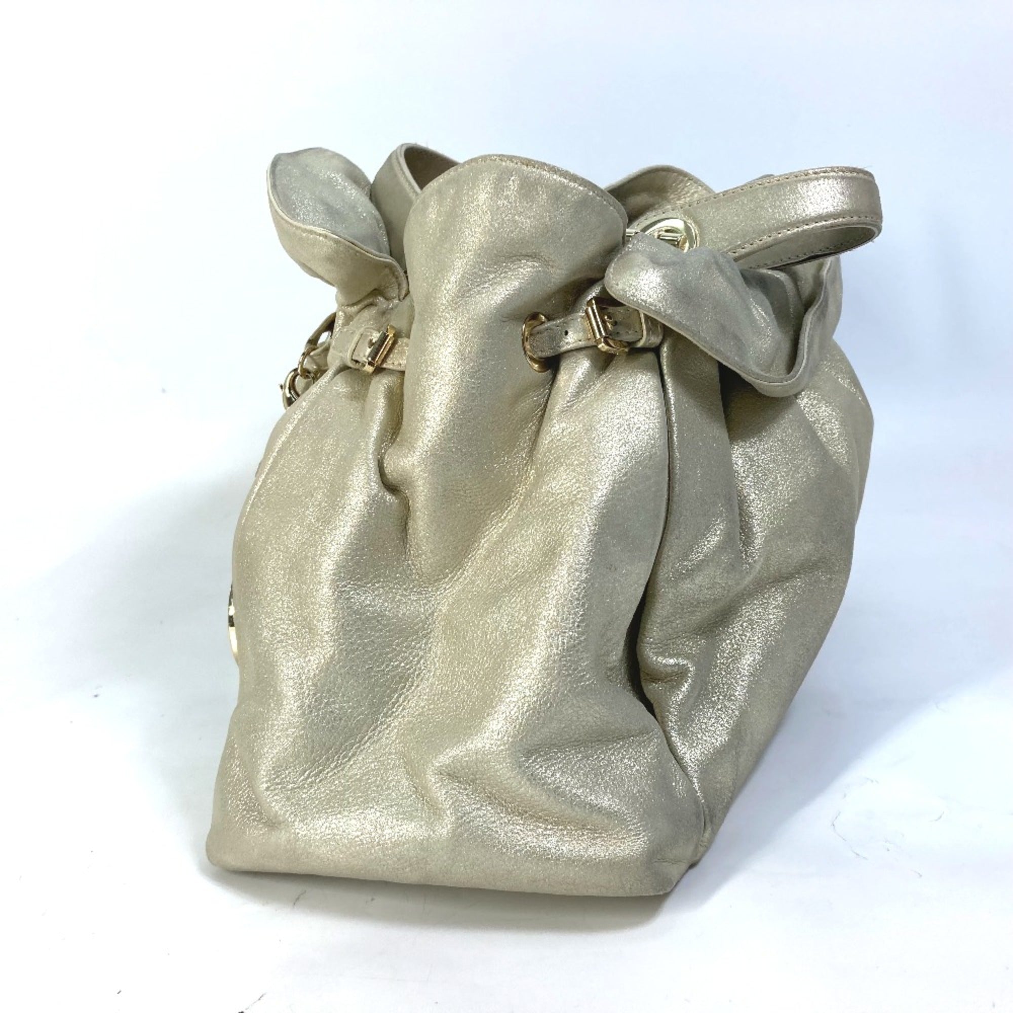 Christian Dior Gold Leather Handbag ()
