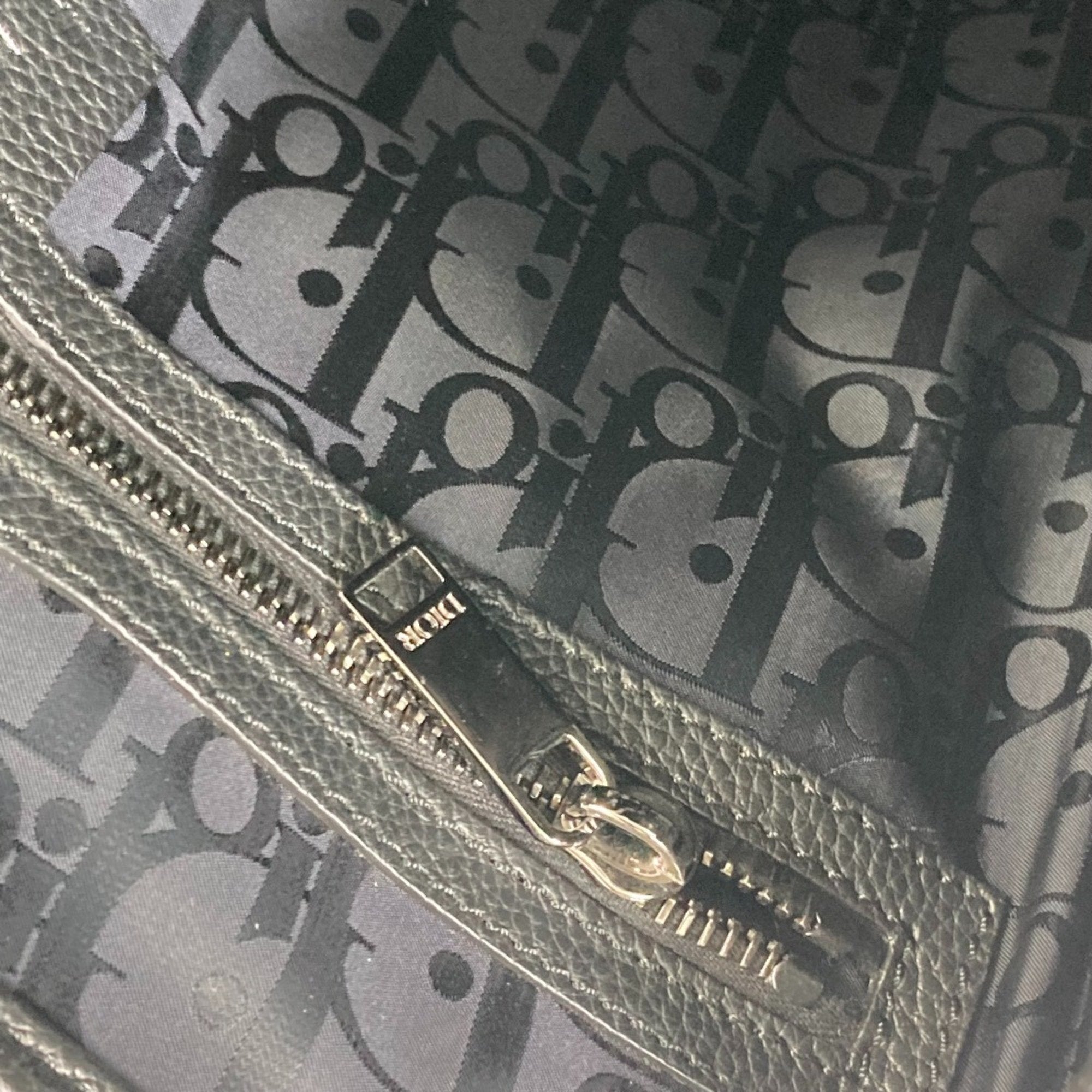 Christian Dior Black Leather Backpack ()