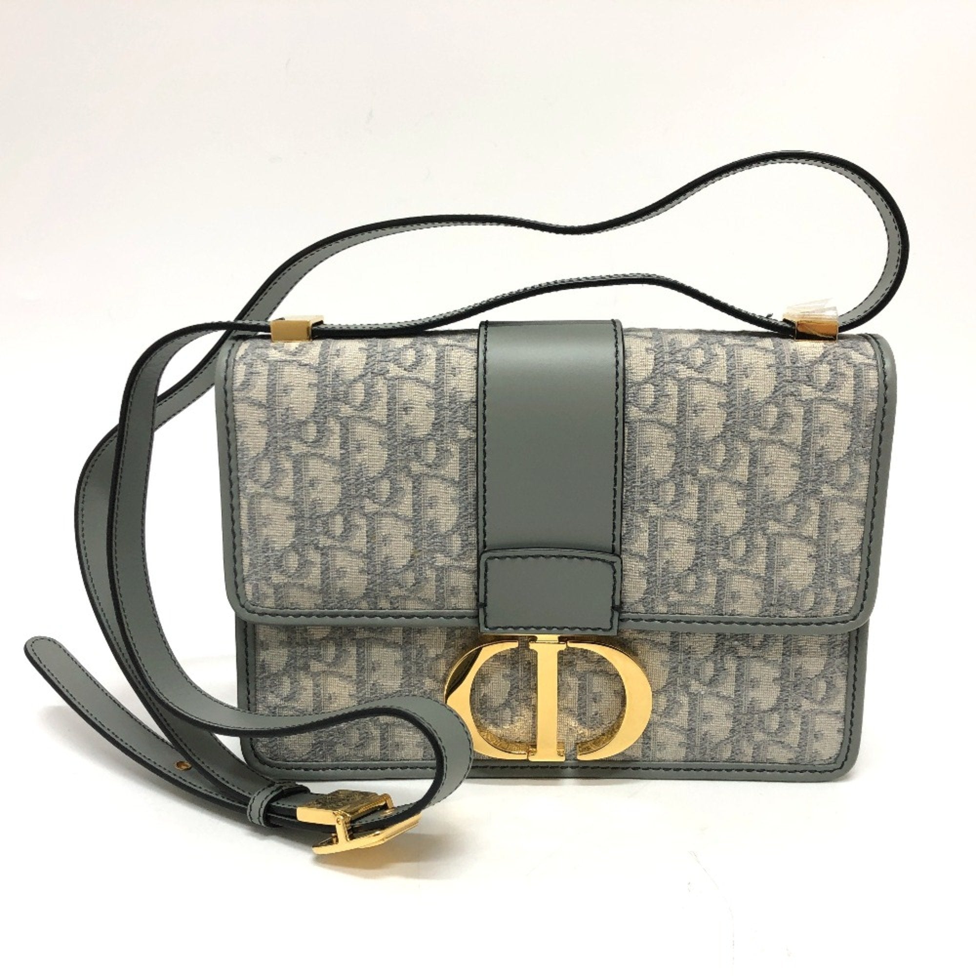 Christian Dior Gray Leather Shoulder Bag ()
