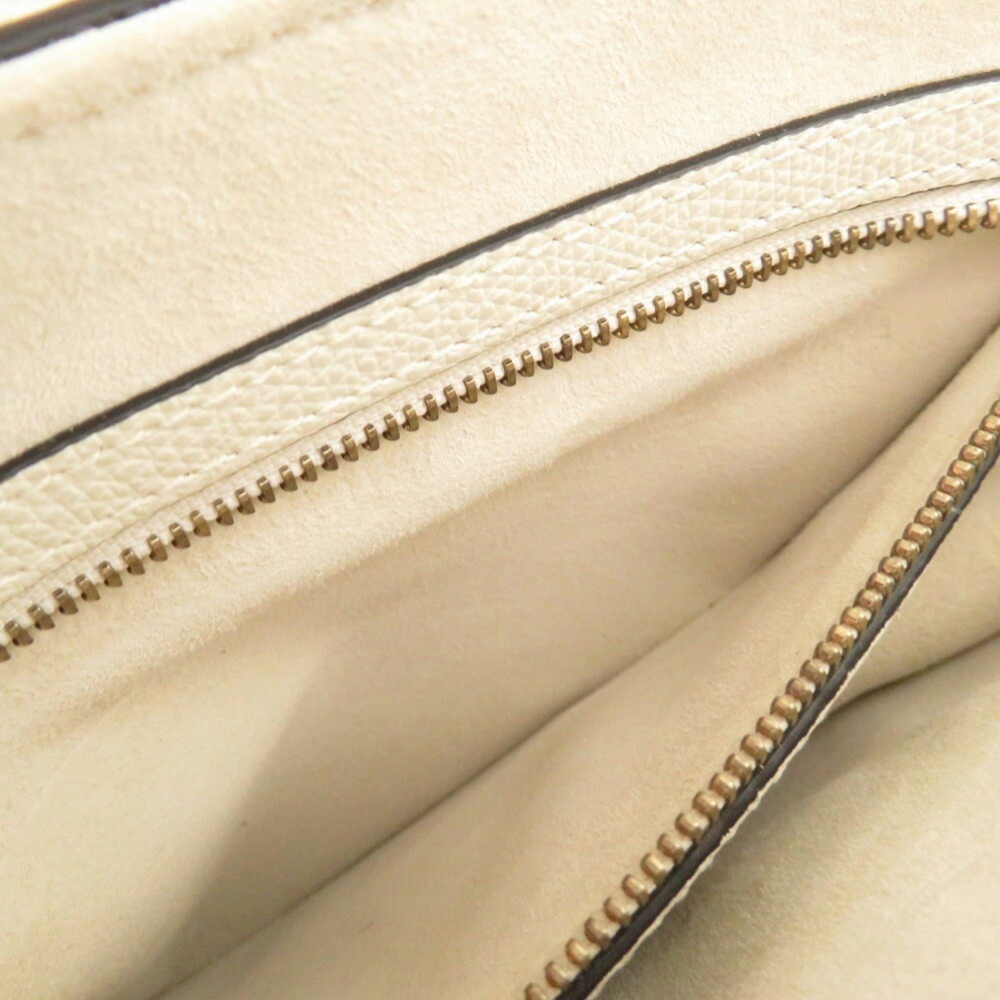 Christian Dior White Leather Handbag Saddle Bag ()