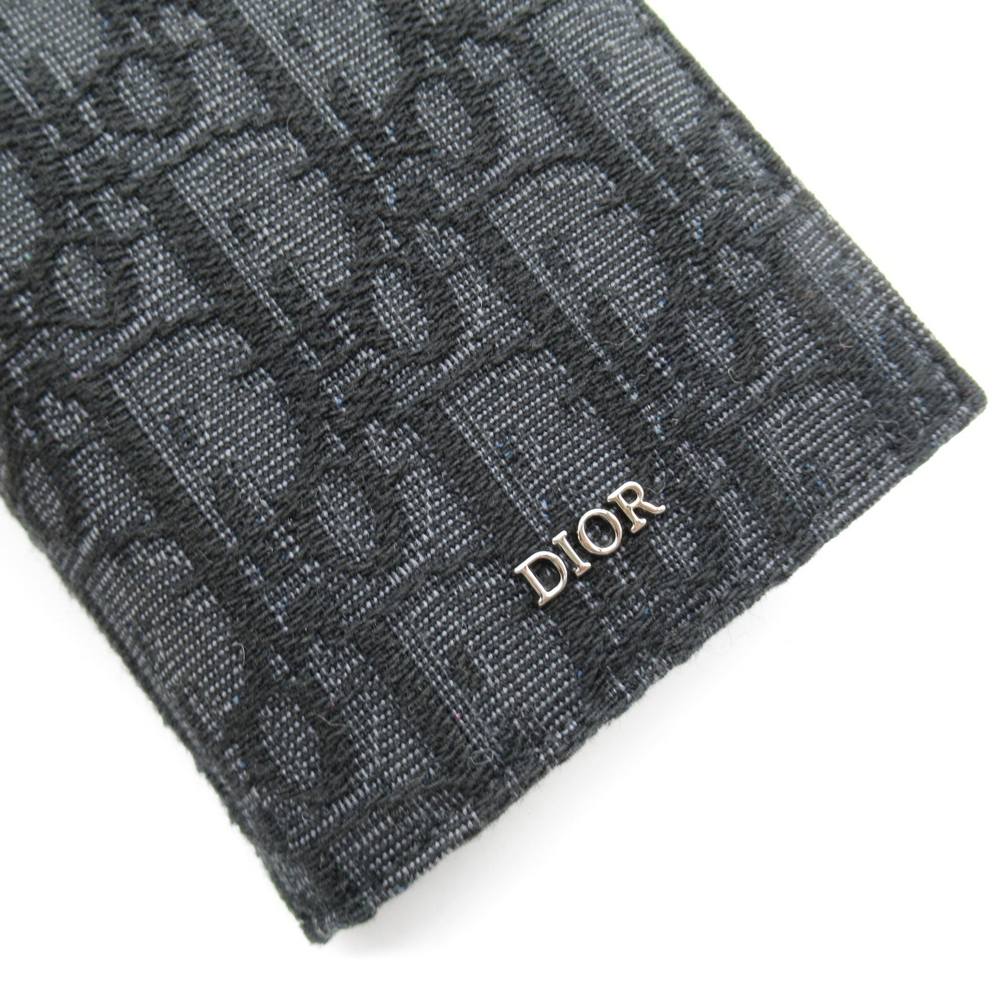 Christian Dior Black Jacquard Long Wallet (Bi-Fold) ()