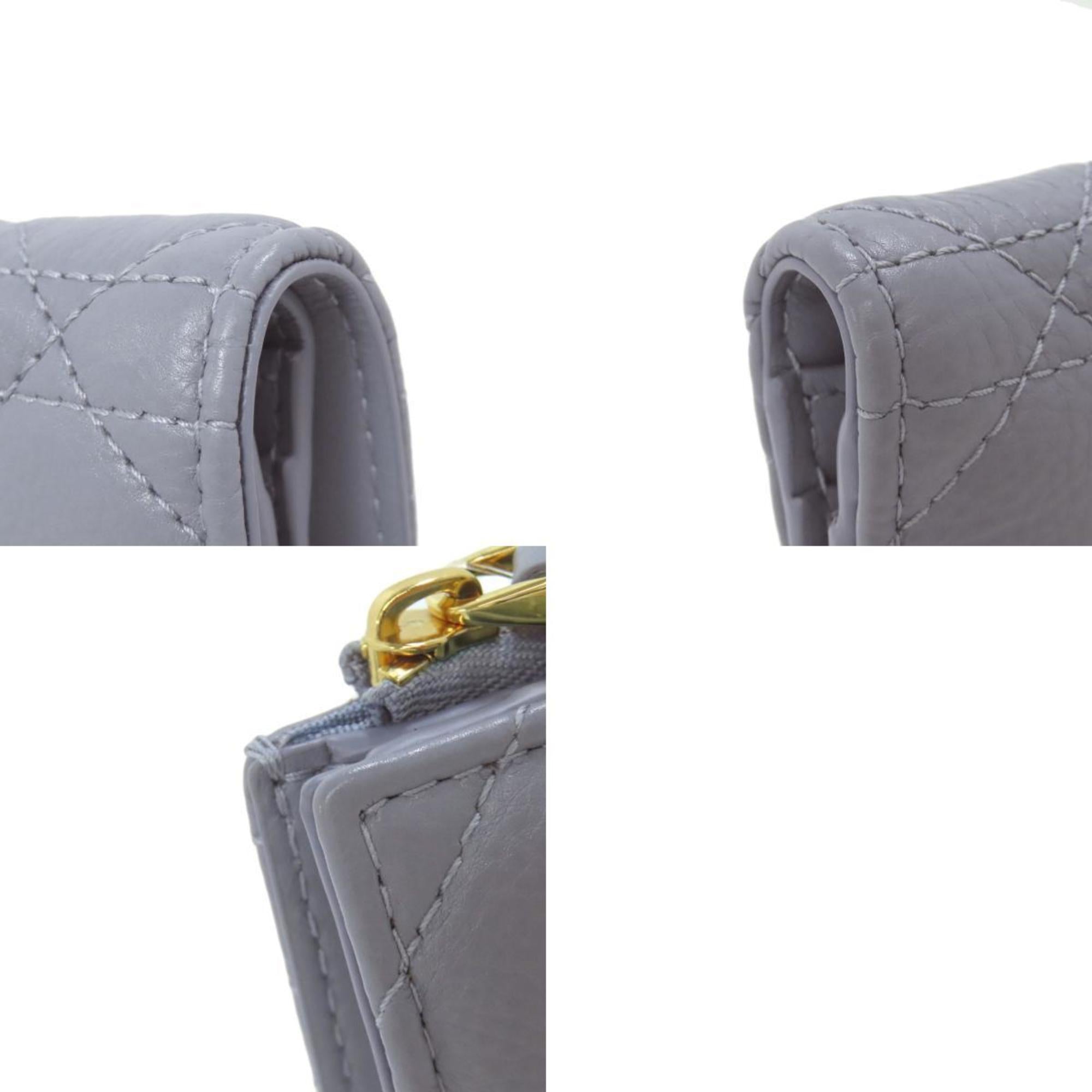 Christian Dior Light Blue Leather Wallet (Bi-Fold) ()