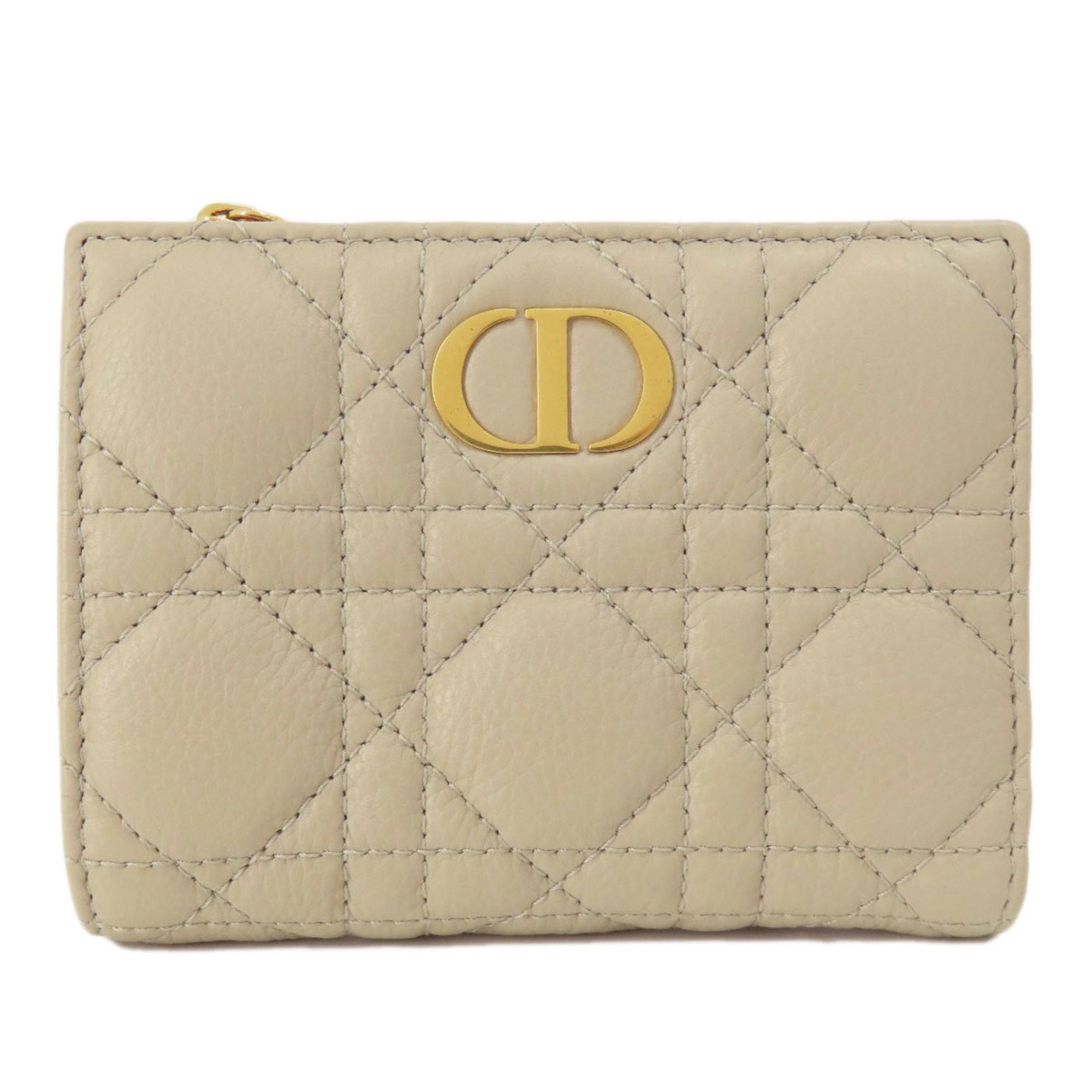Christian Dior Beige Leather Wallet (Bi-Fold) ()