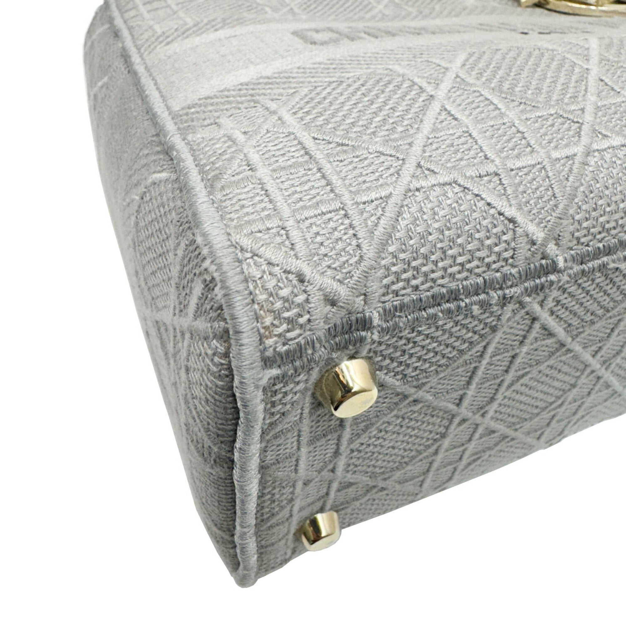Christian Dior Gray Canvas Handbag Shoulder Bag ()