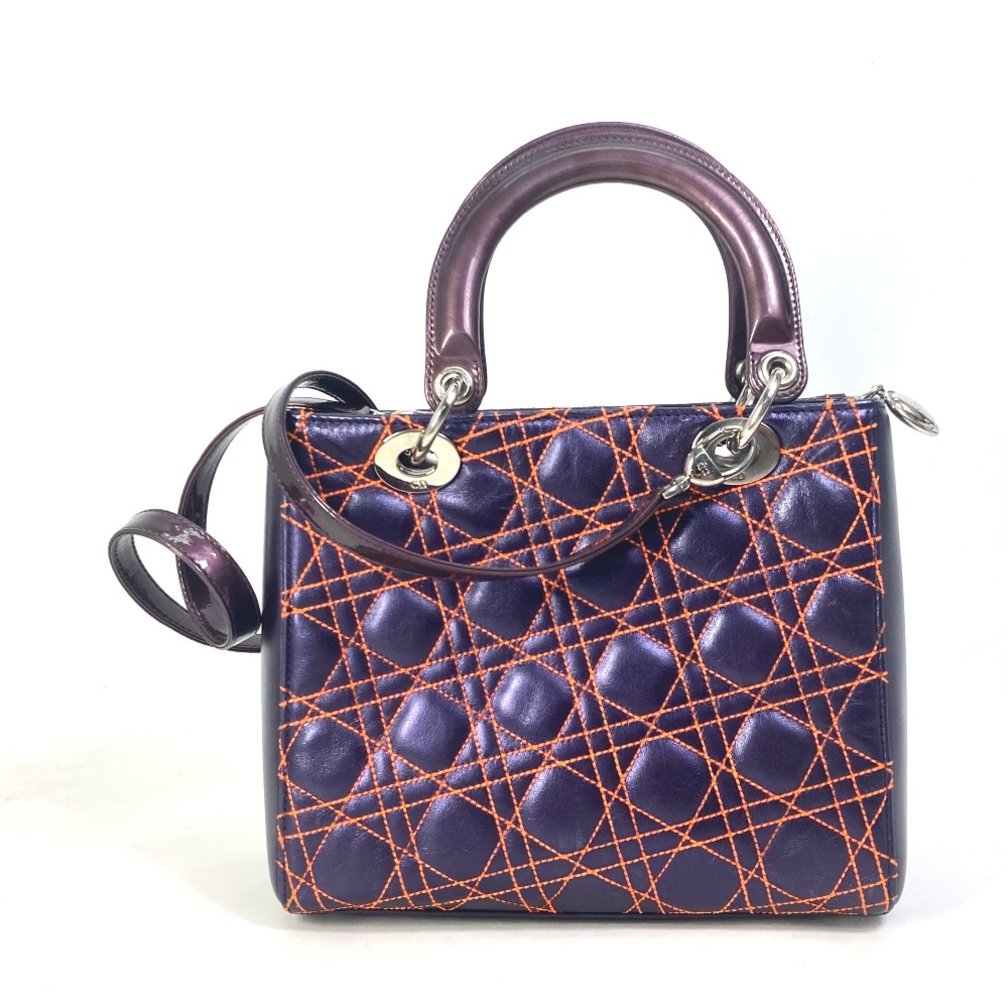 Christian Dior Purple Leather Handbag ()