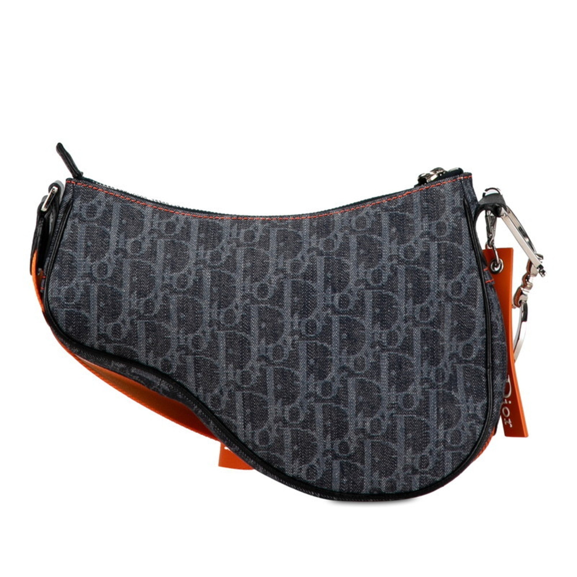 Christian Dior Trotter Orange Canvas Pochette Shoulder Bag ()