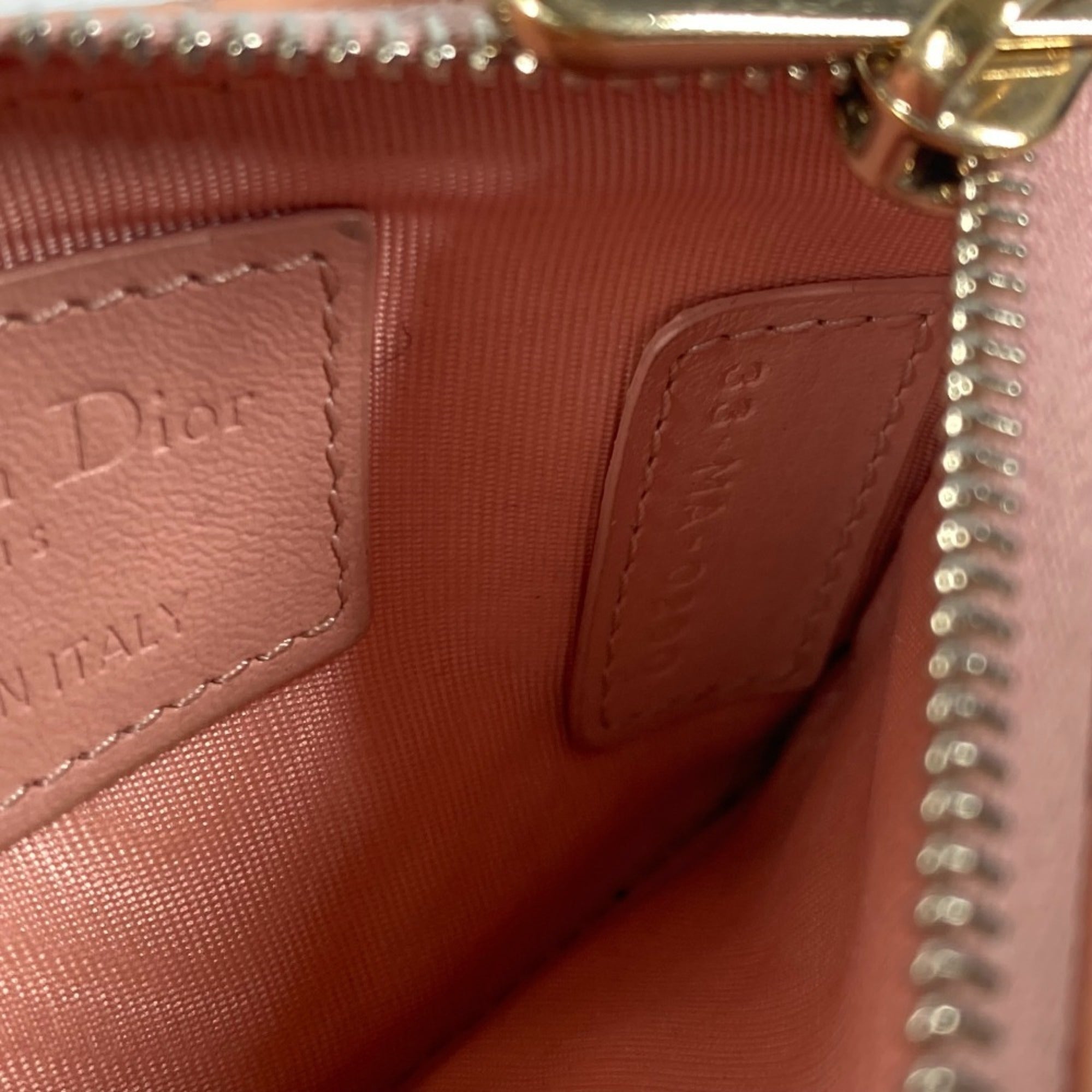Christian Dior Pink Leather Coin Purse/Coin Case ()