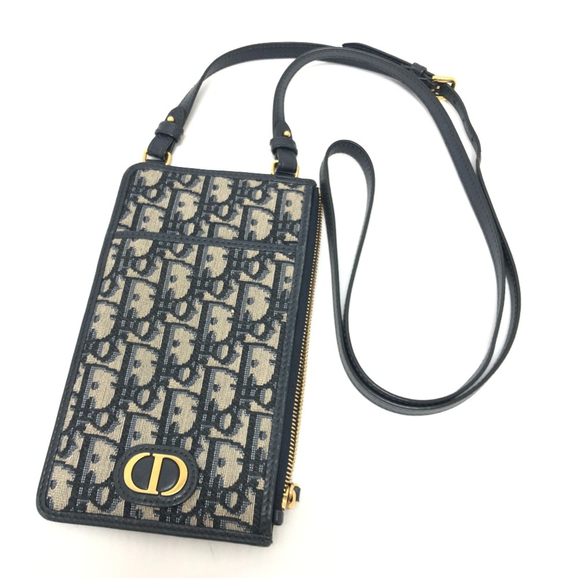 Christian Dior Navy Cloth Shoulder Bag ()