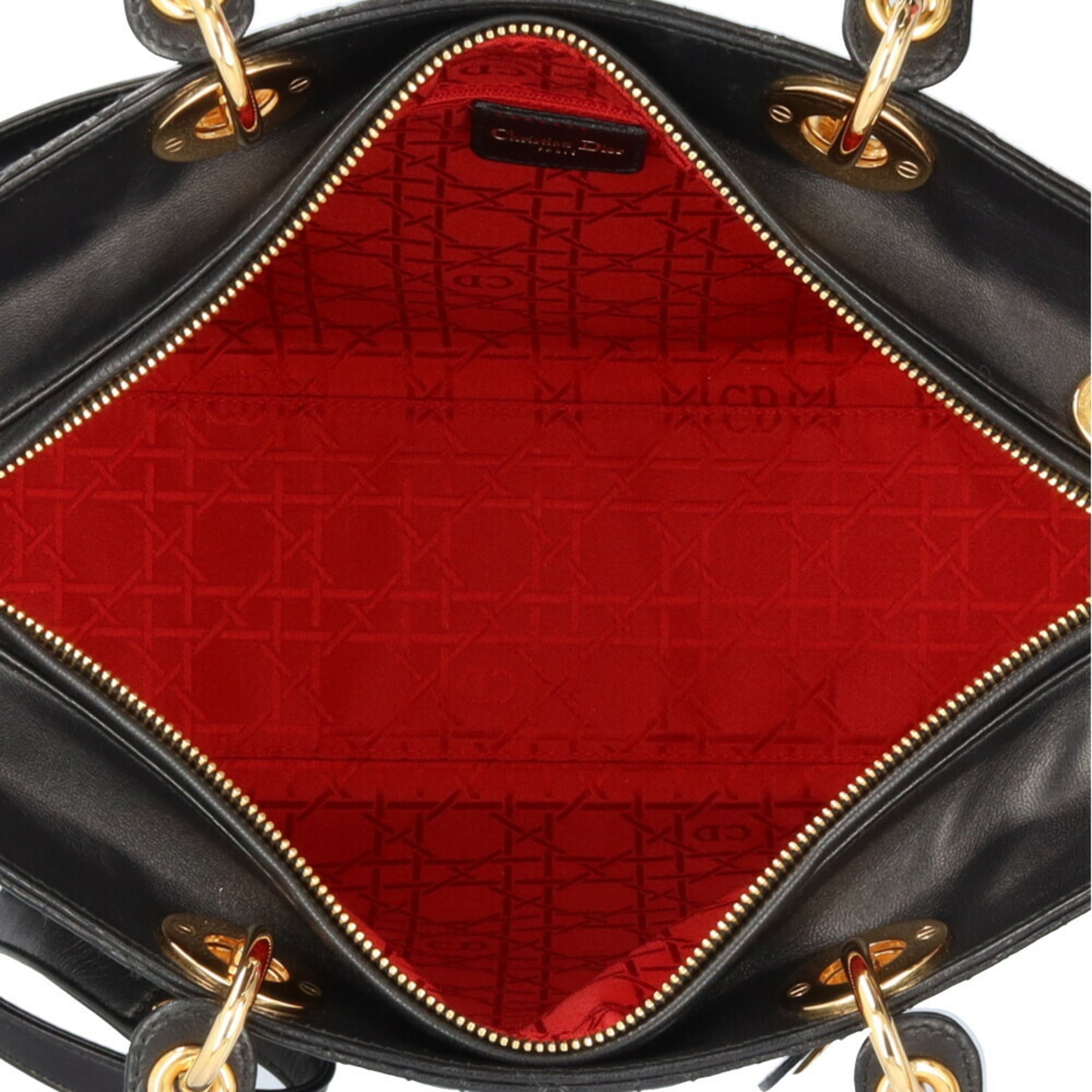 Christian Dior Black Leather Shoulder Bag ()