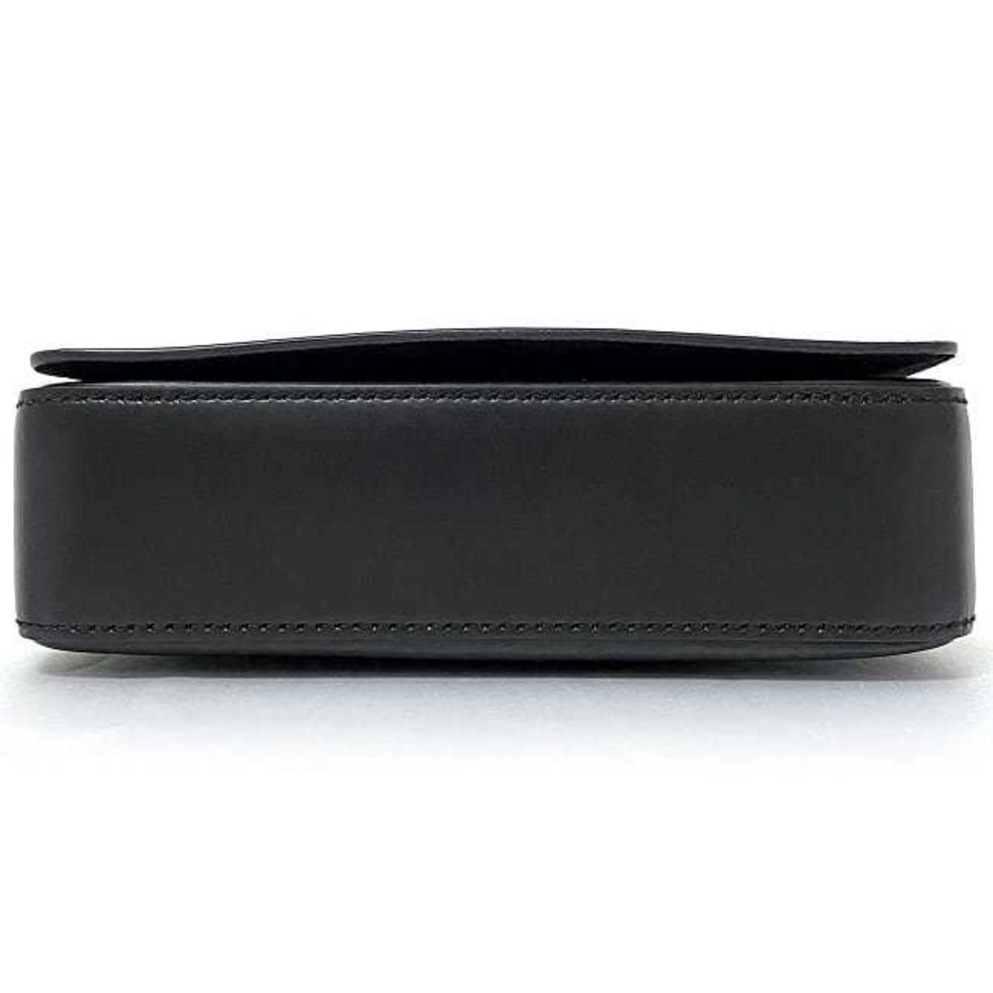 Christian Dior Black Leather Clutch Bag Handbag ()