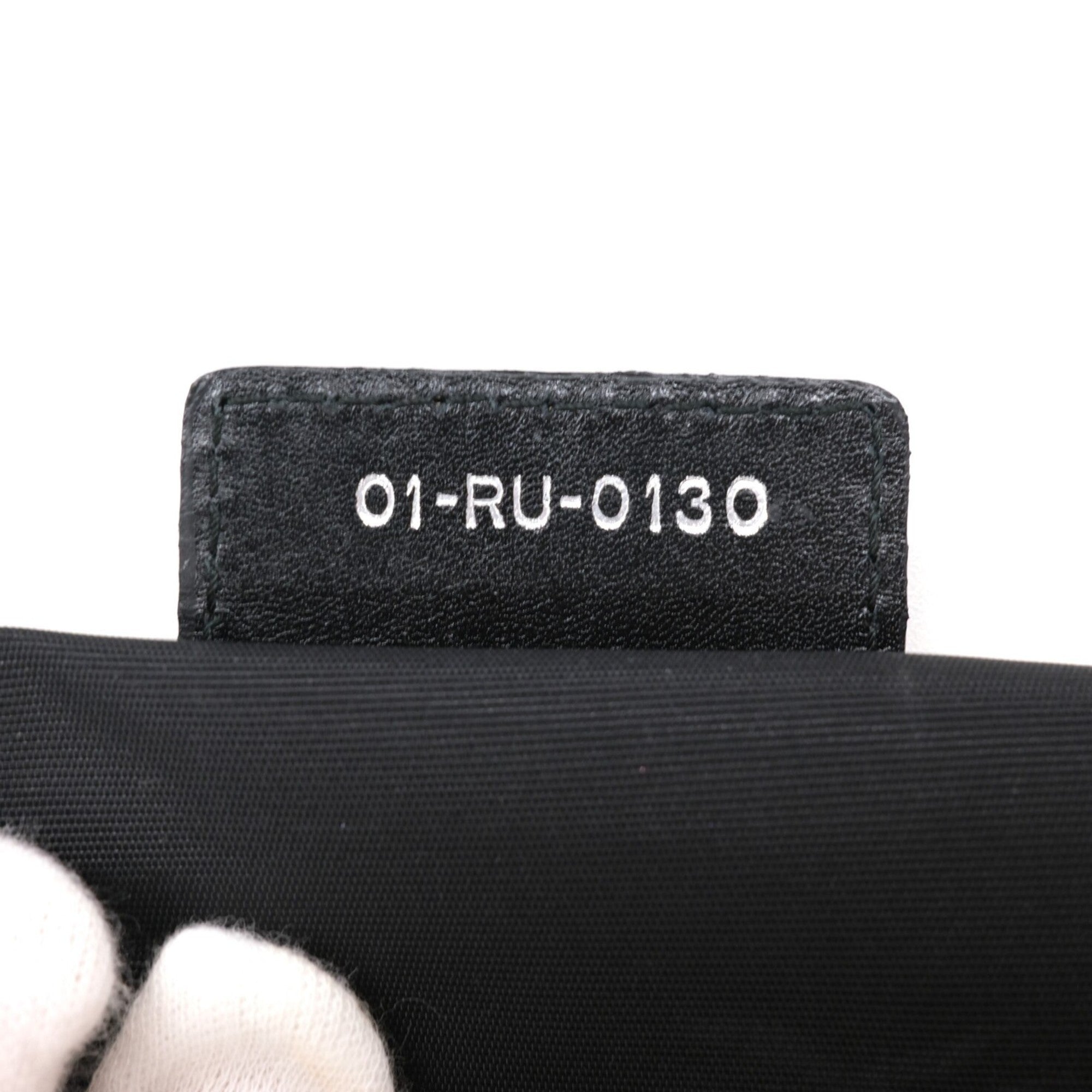 Christian Dior Black Coated Canvas Leather Tote Bag ()