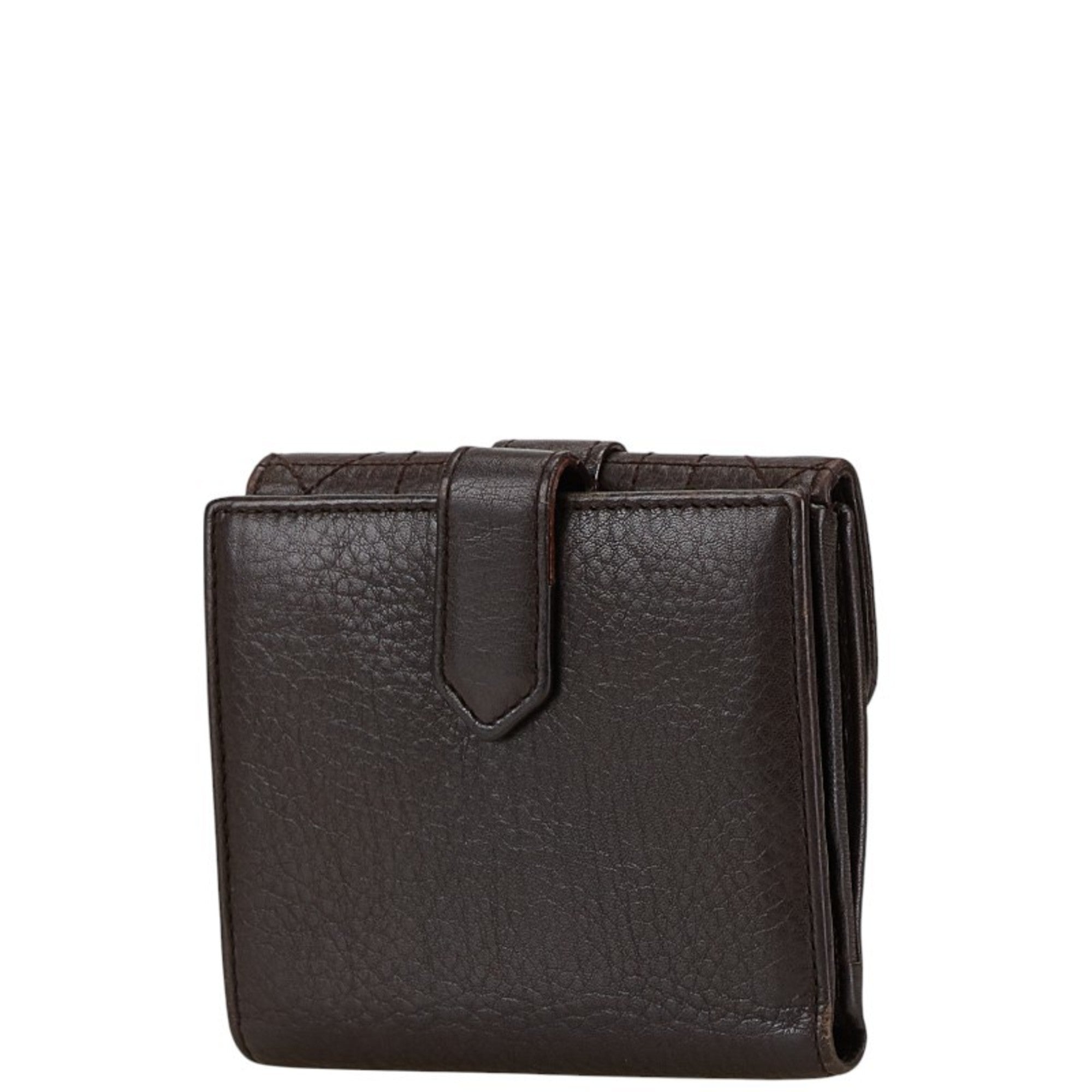 Christian Dior Brown Leather Wallet (Bi-Fold) ()