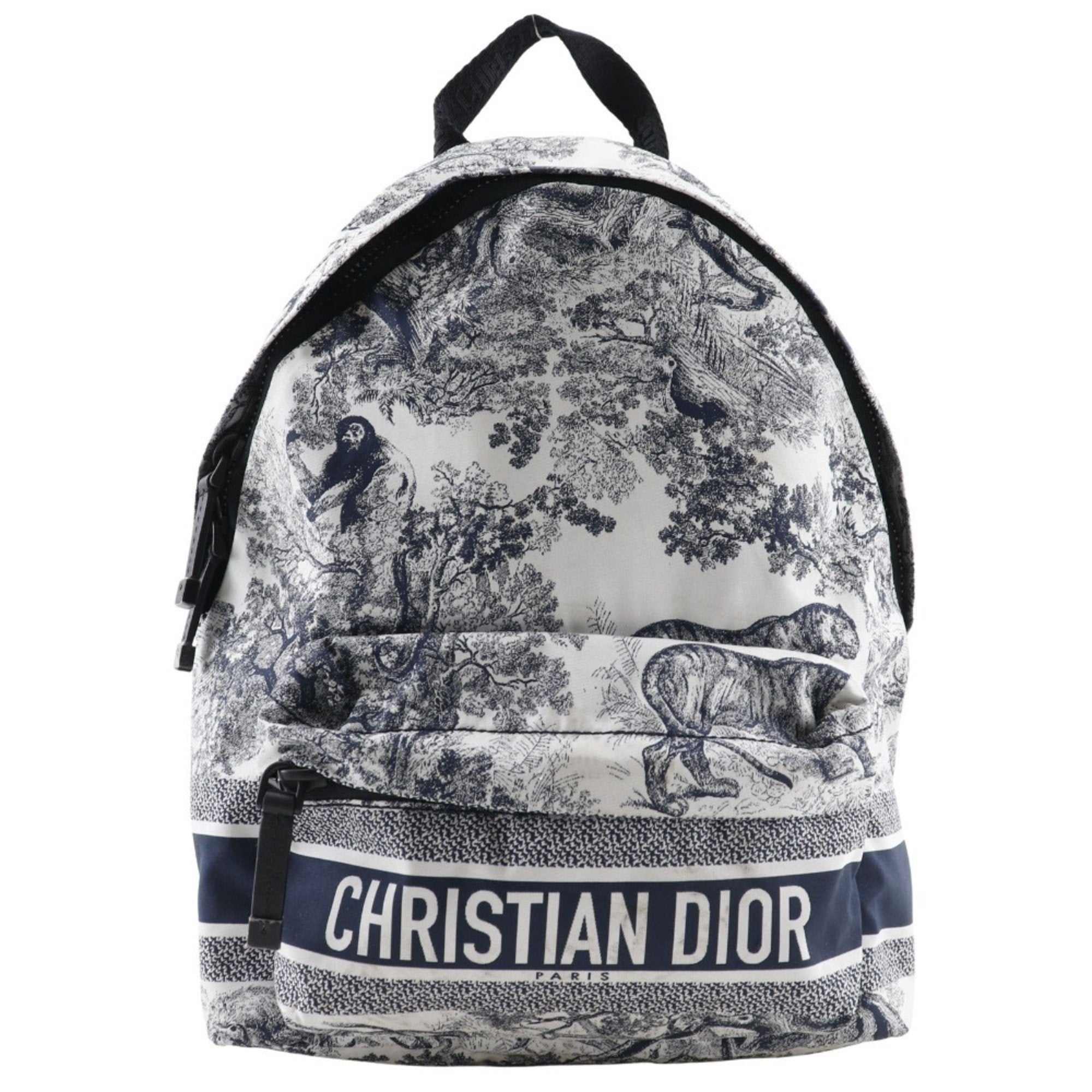 Christian Dior Black White Nylon Backpack ()