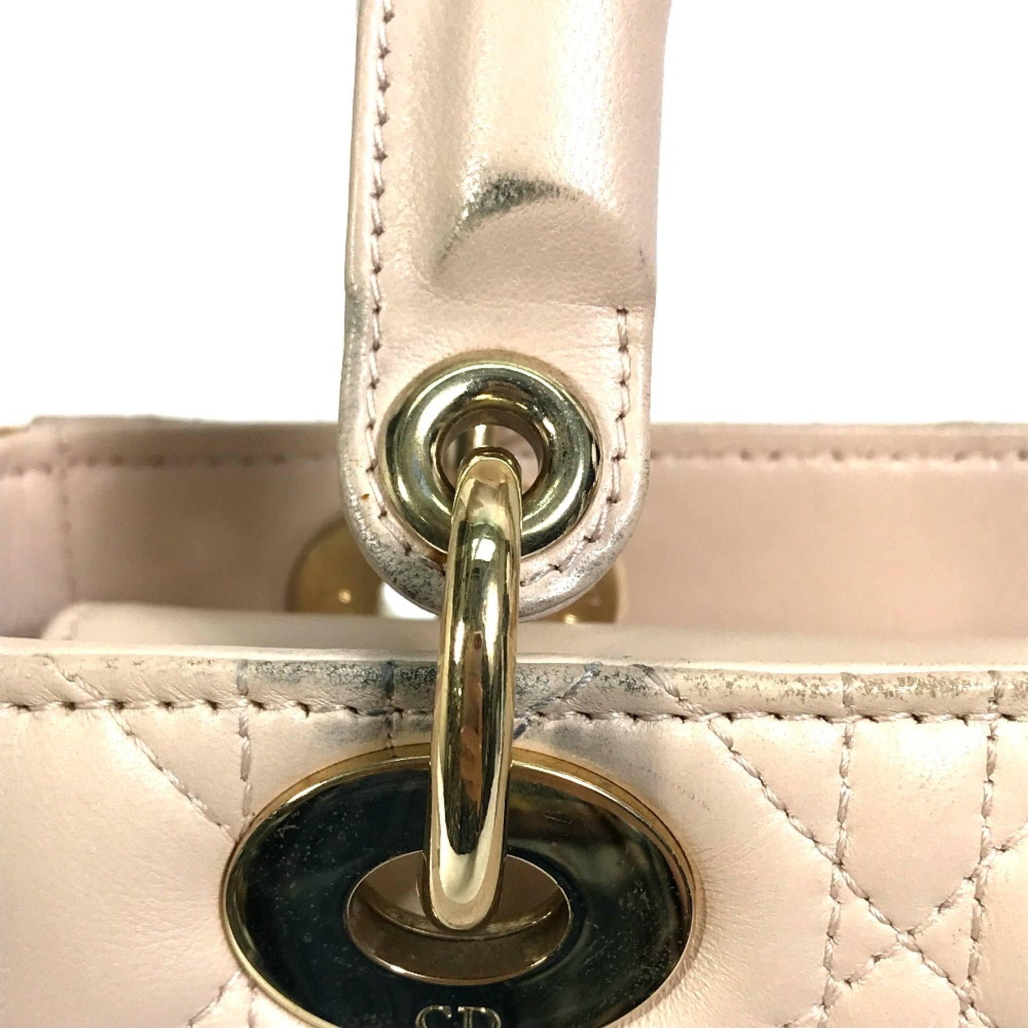Christian Dior Beige Leather Handbag ()