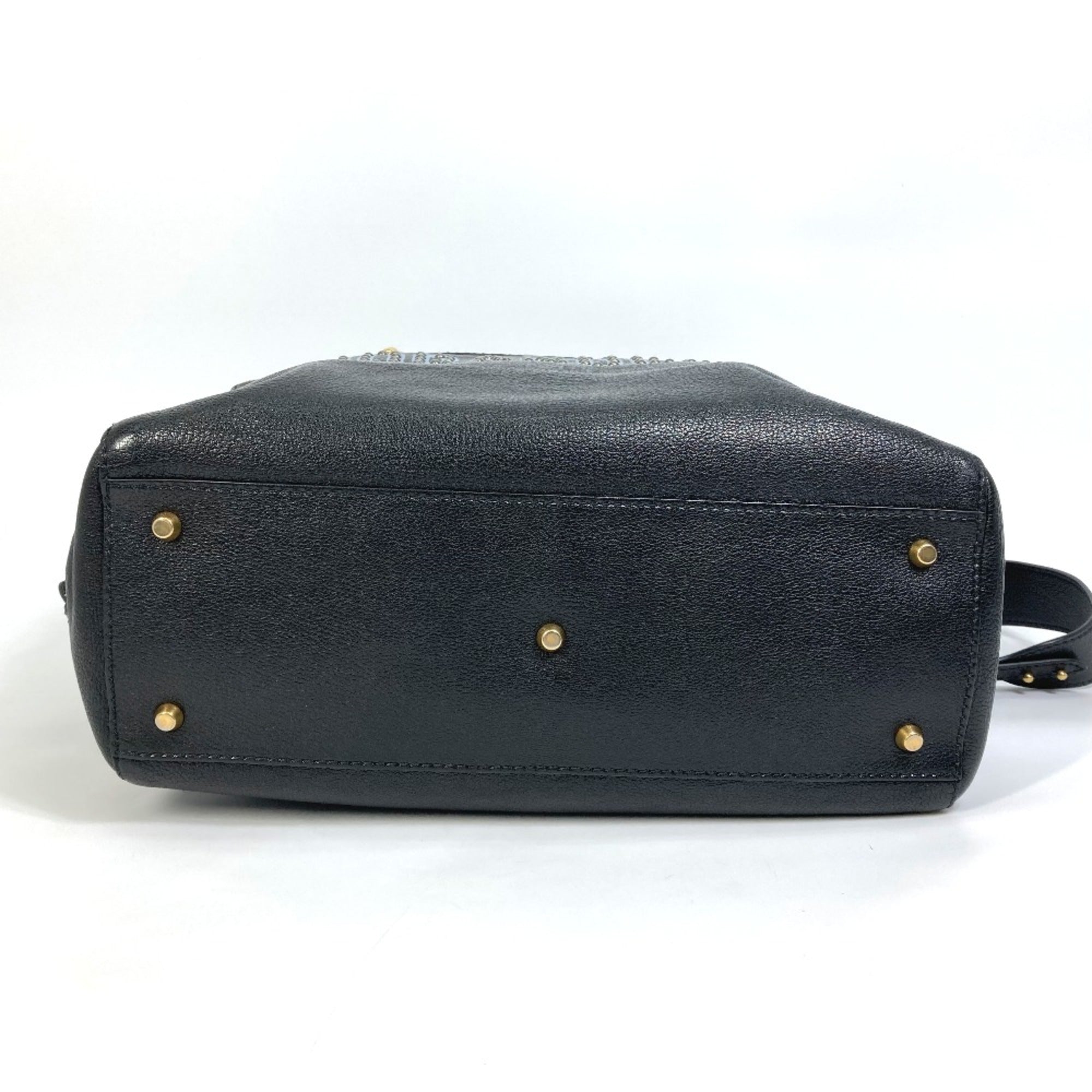 Christian Dior Black Leather Tote Bag ()