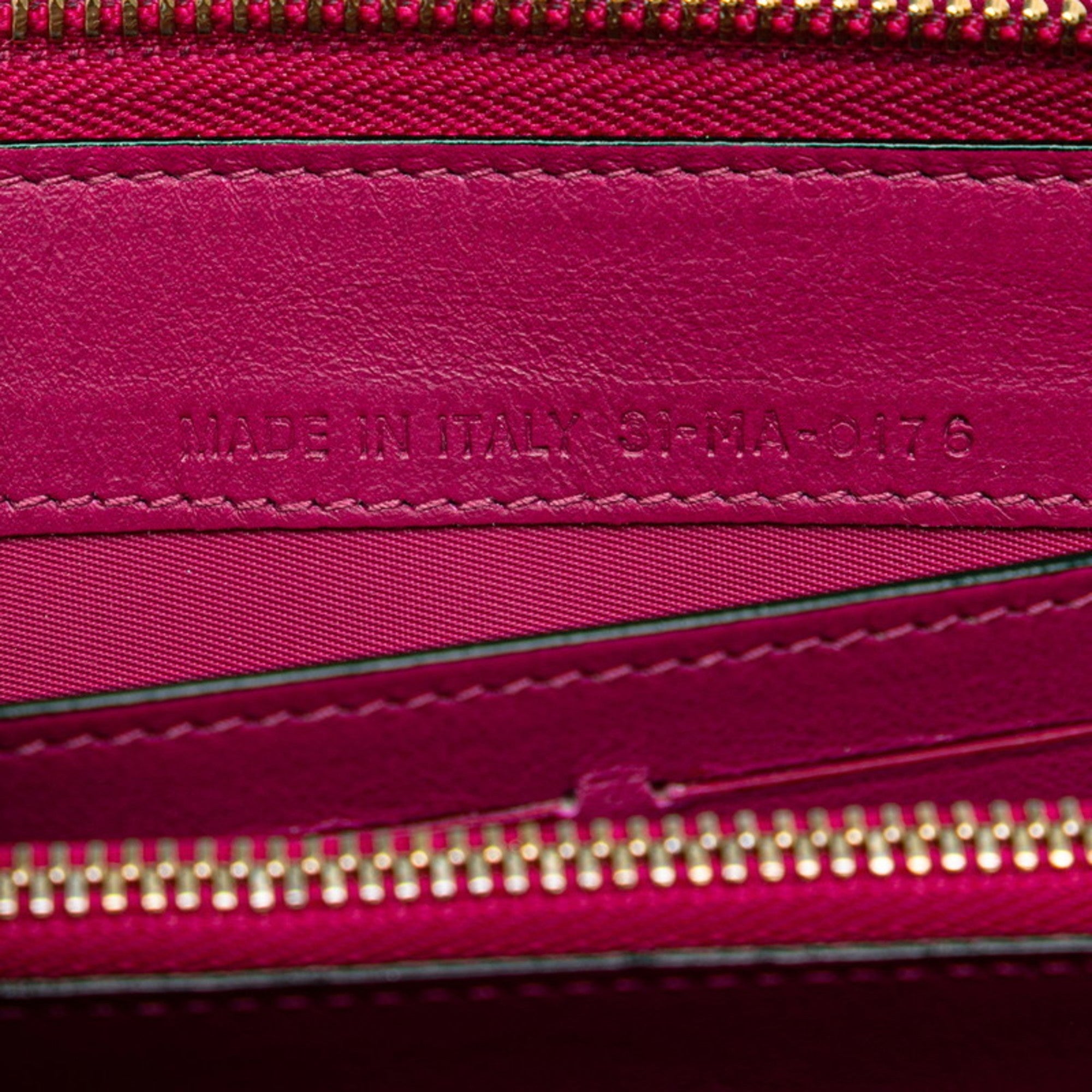 Christian Dior Black Purple Leather Long Wallet (Bi-Fold) ()