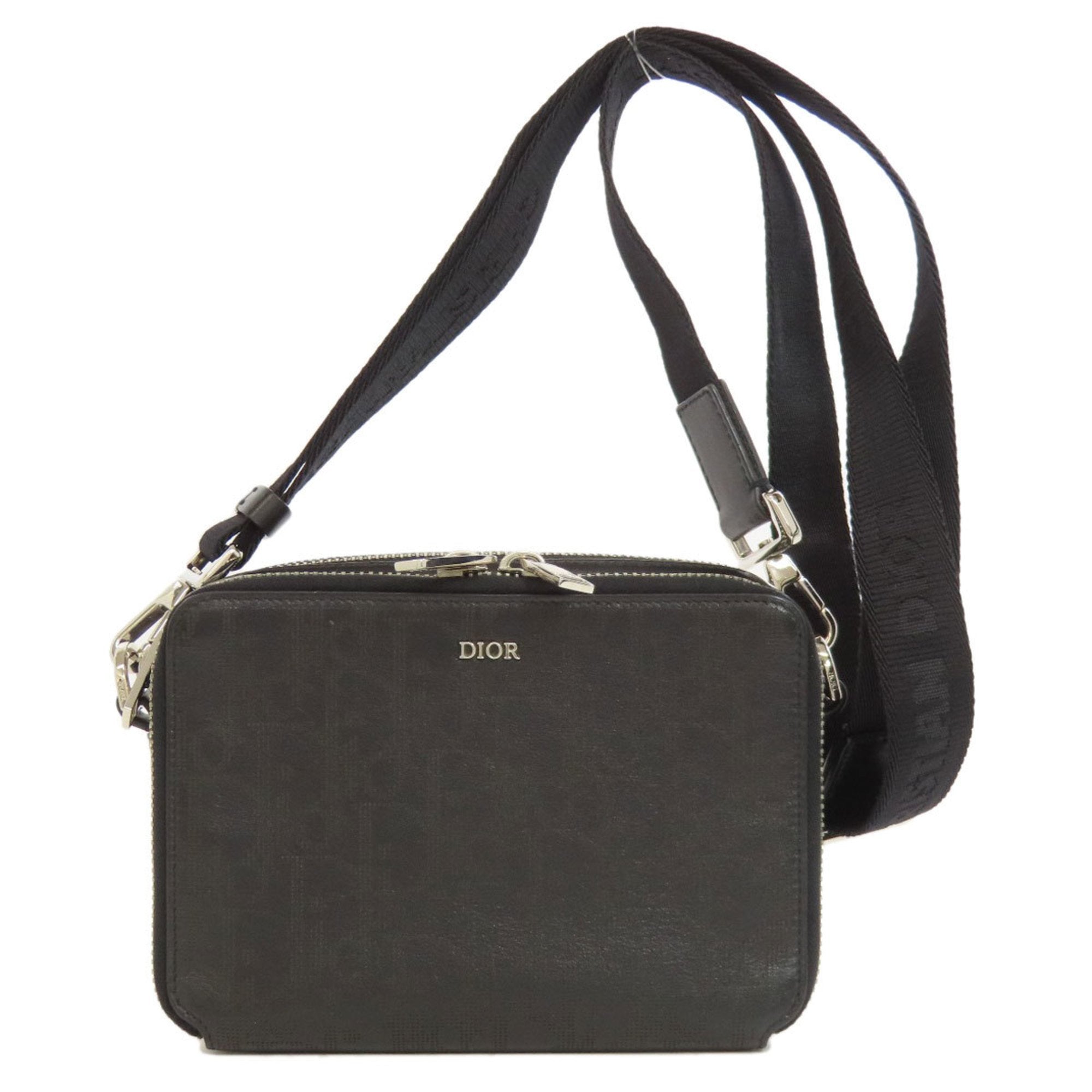 Christian Dior Black Leather Shoulder Bag ()