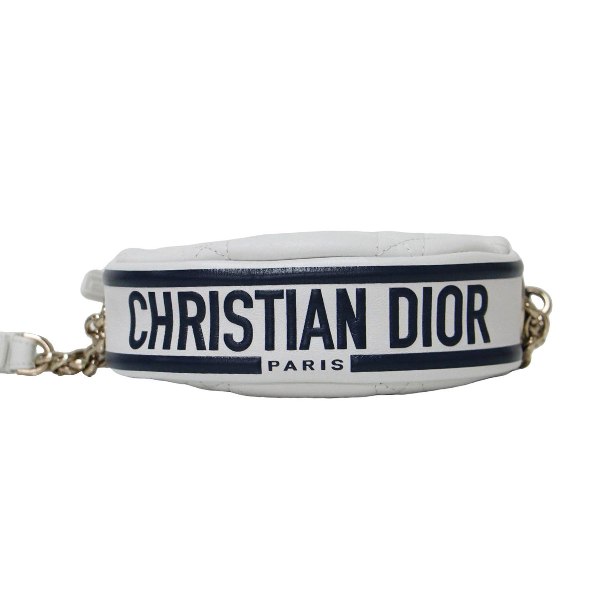Christian Dior White Leather Handbag Shoulder Bag ()