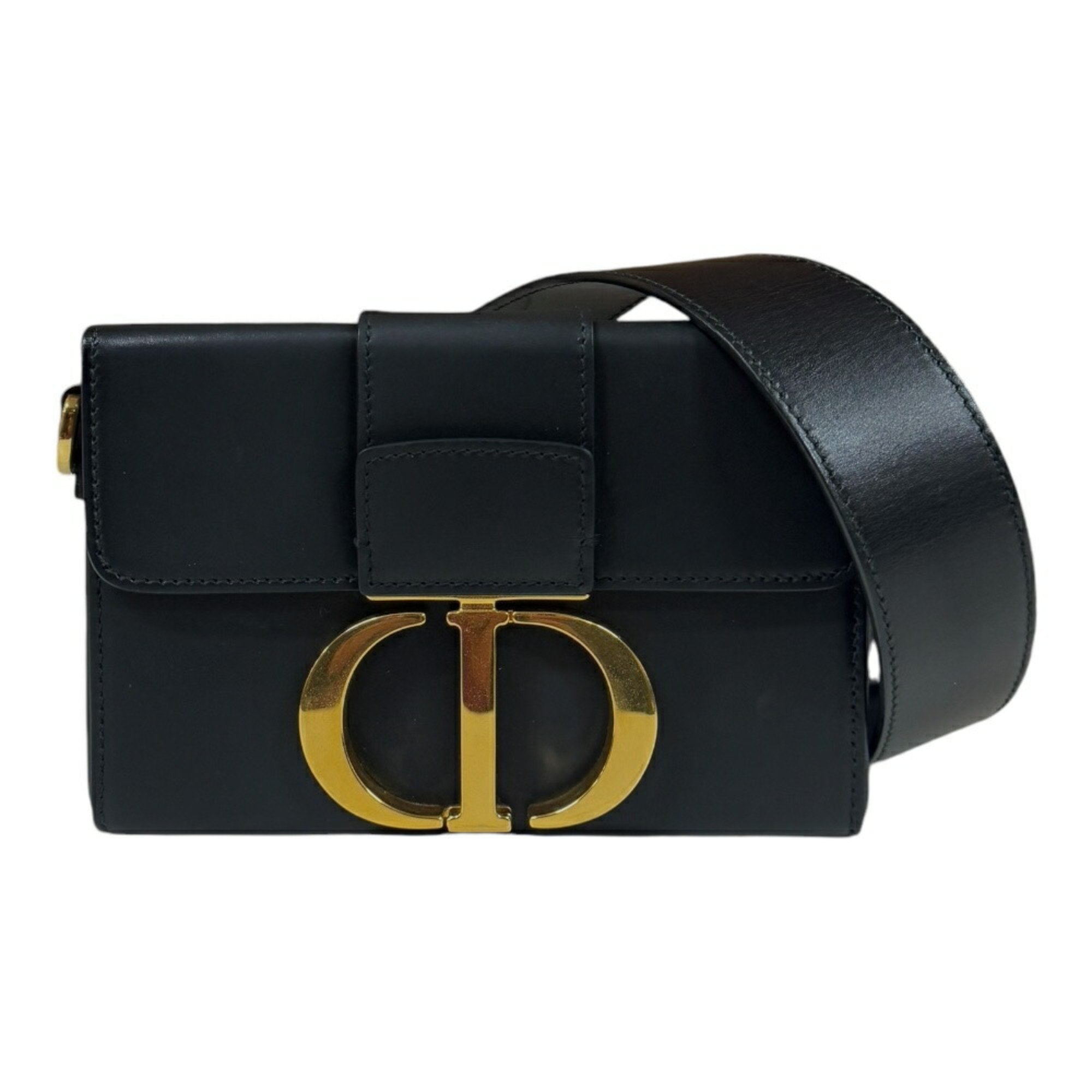 Christian Dior Black Leather Shoulder Bag ()