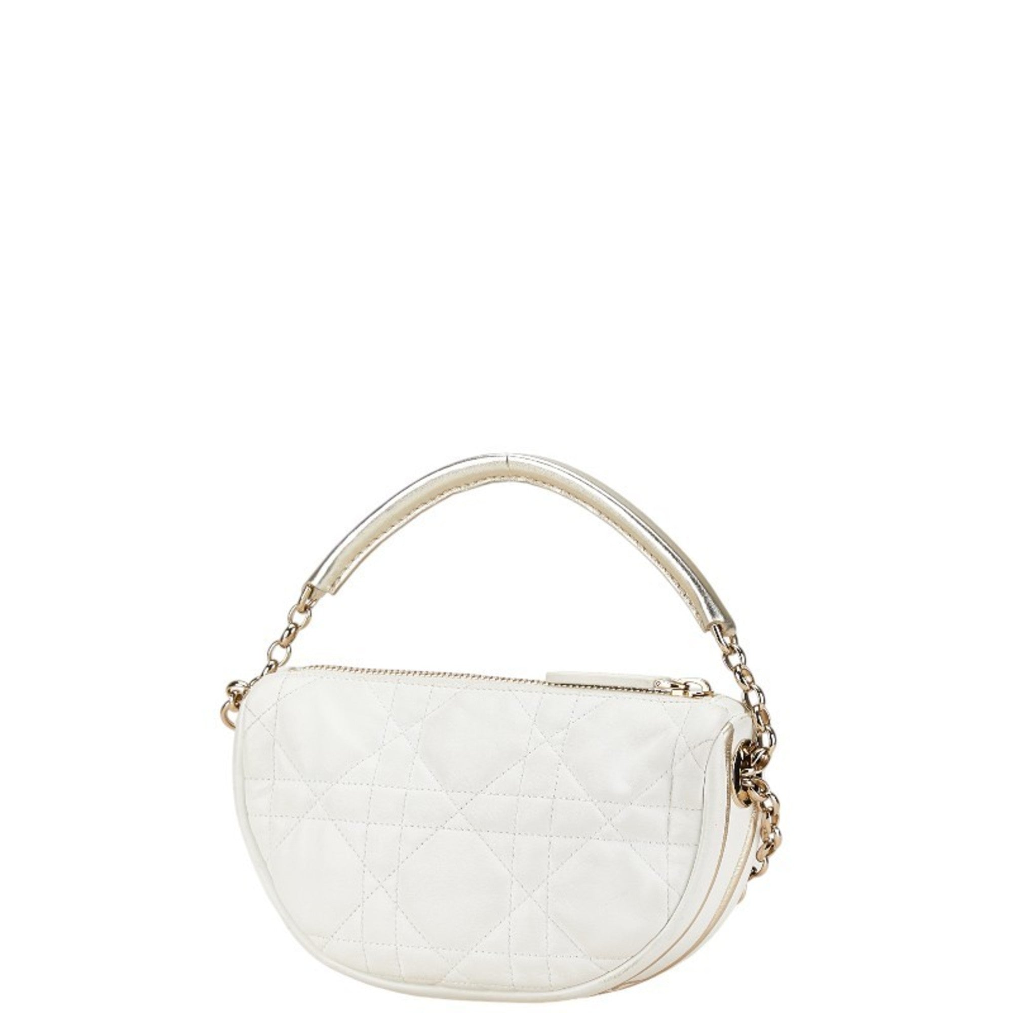 Christian Dior White Leather Shoulder Bag ()