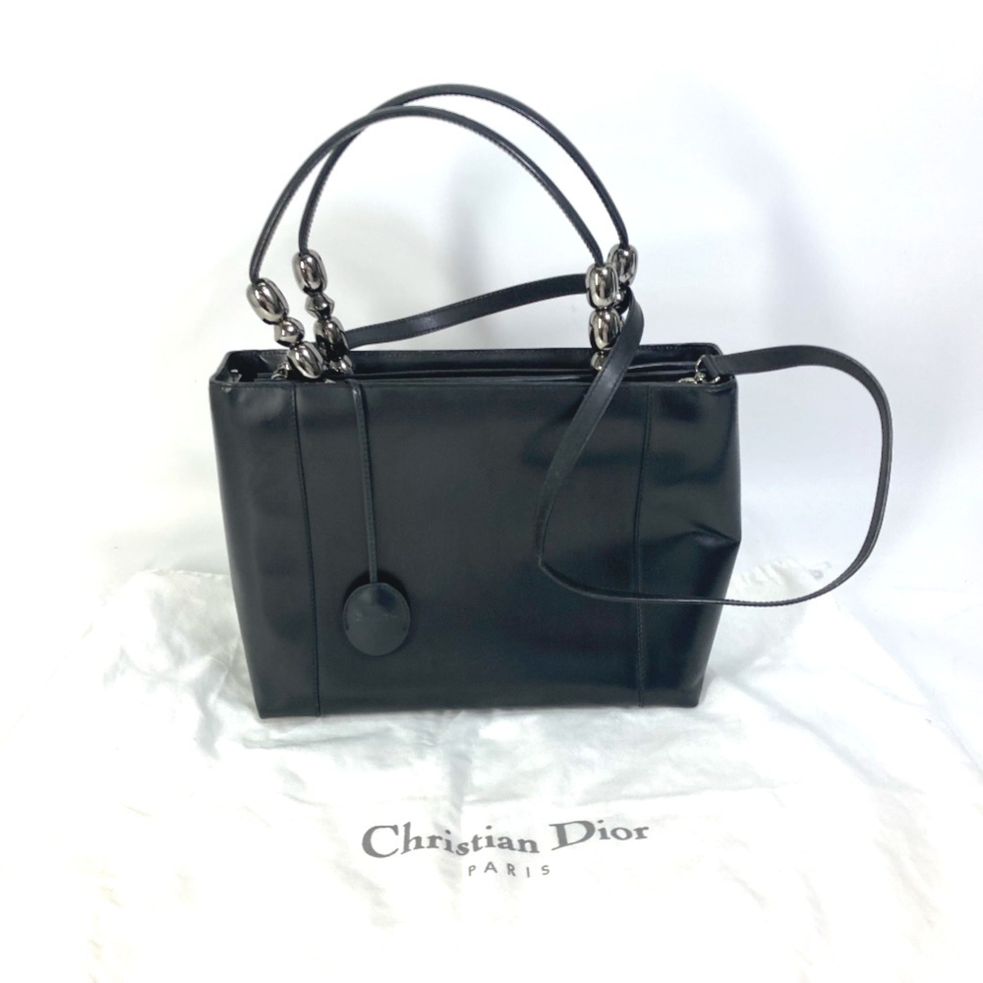 Christian Dior Black Leather Handbag ()