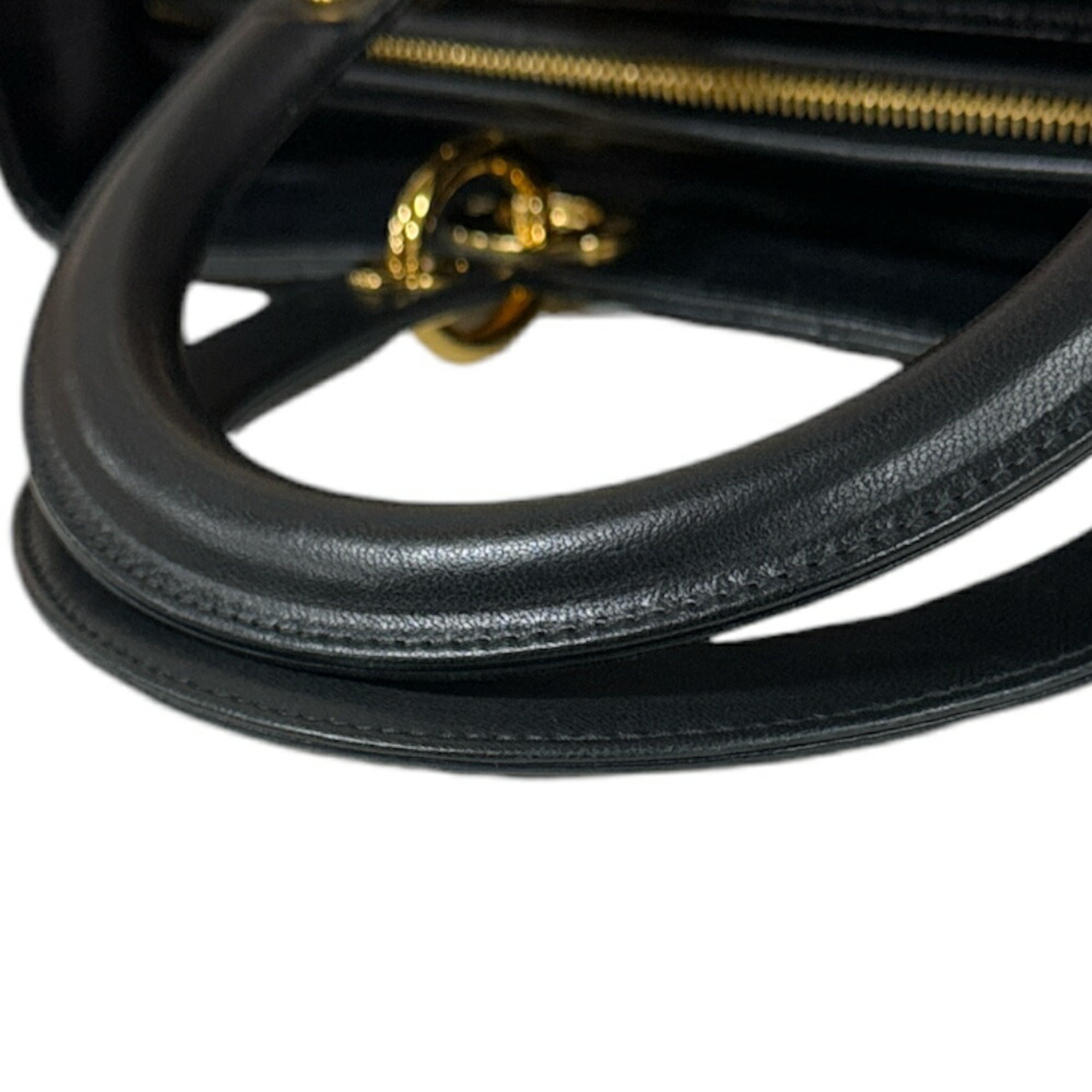 Christian Dior Black Leather Shoulder Bag ()