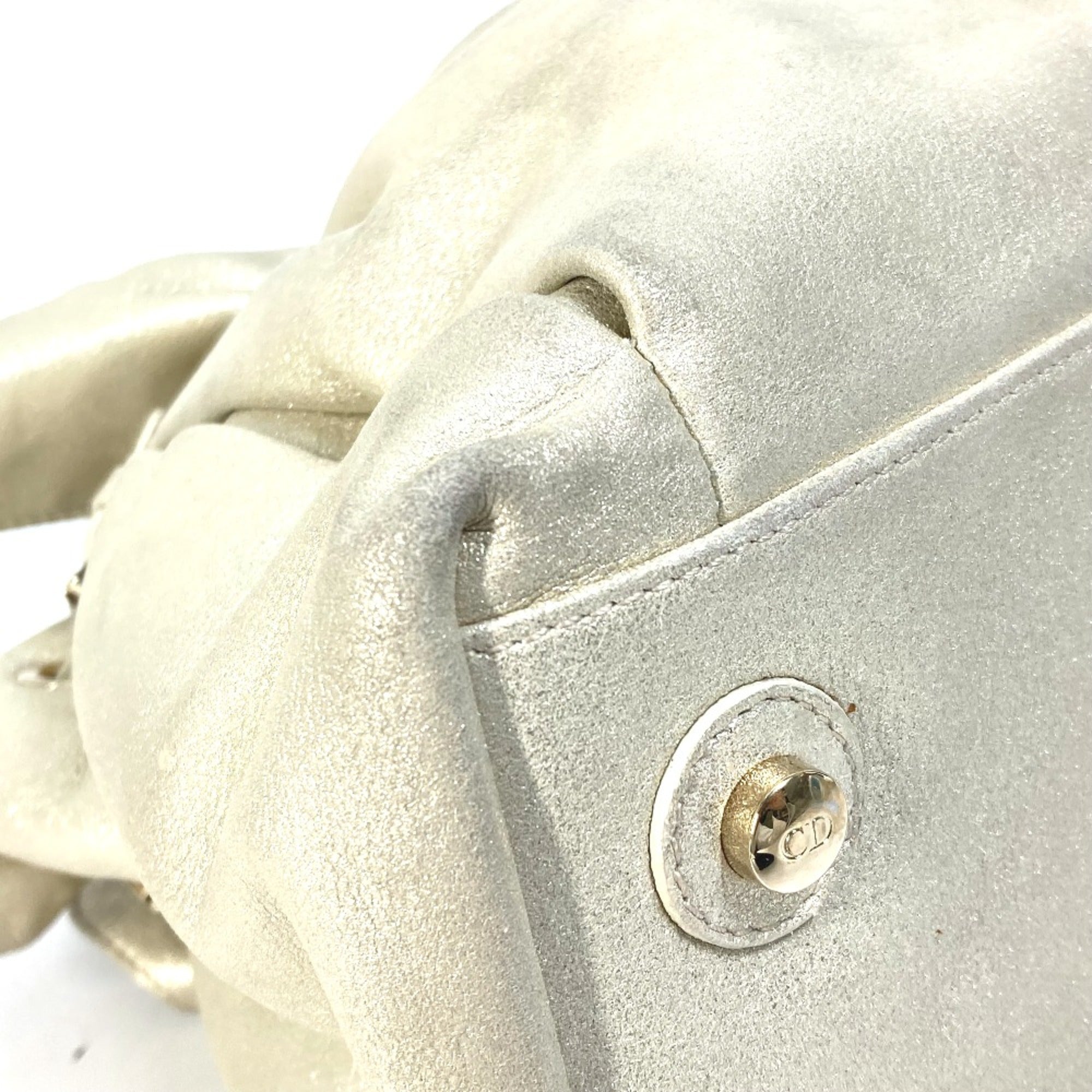 Christian Dior Gold Leather Handbag ()