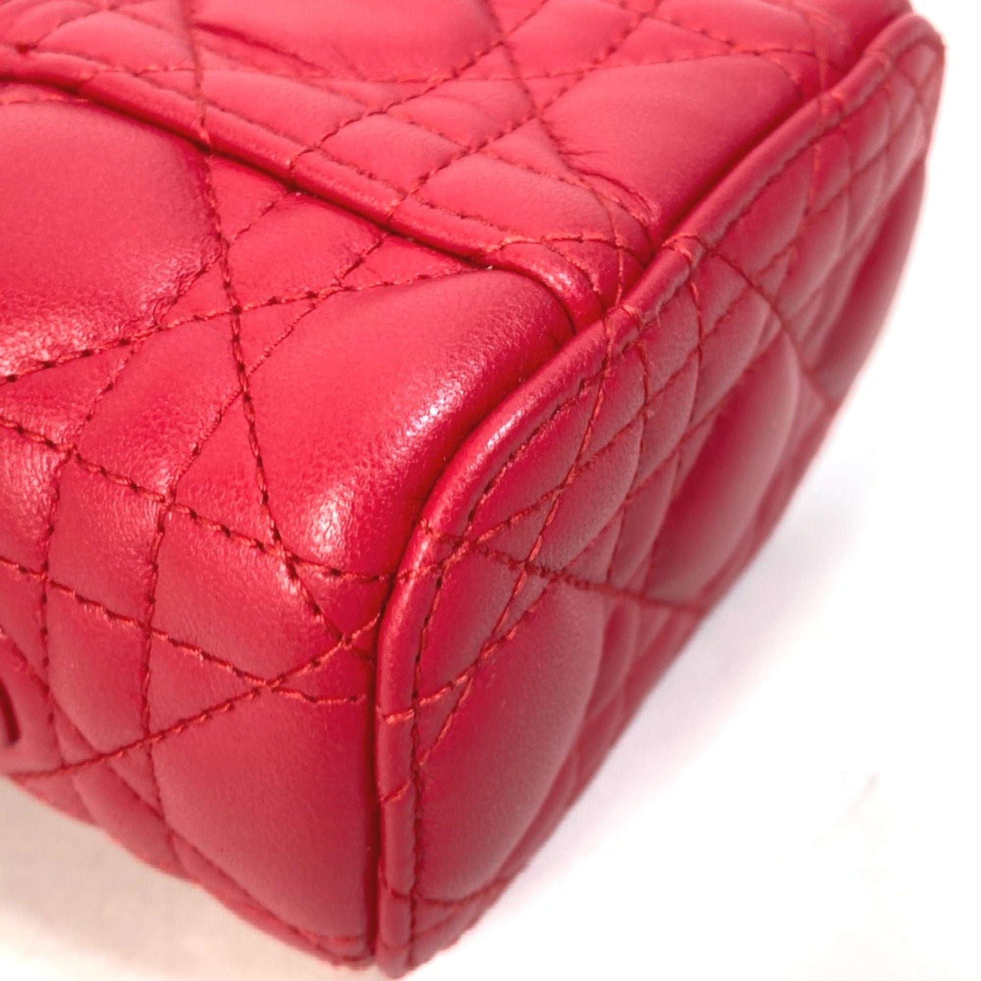 Christian Dior Red Leather Handbag ()