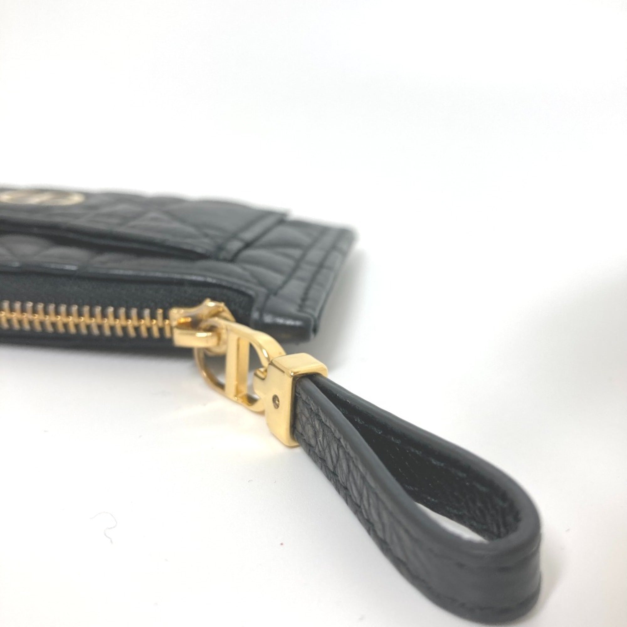 Christian Dior Black Leather Coin Purse/Coin Case ()